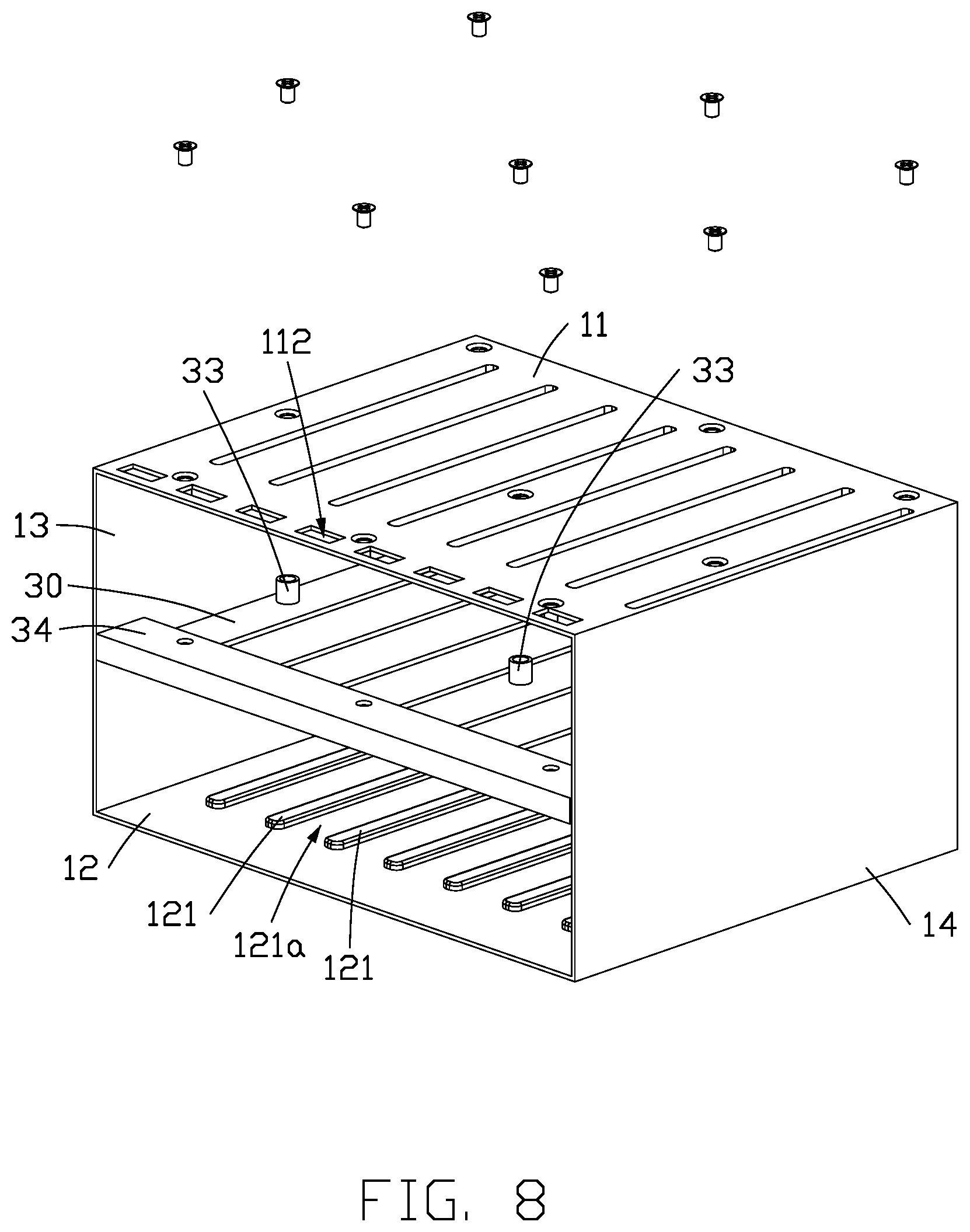 Patent US12620420 Figure 8 – Fixing device for date storages and host having the same