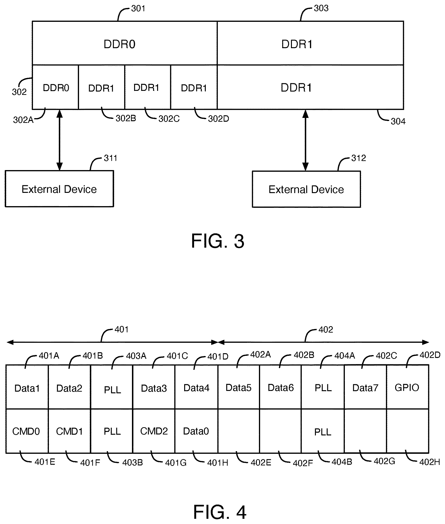 Patent US12620423 Figure 3 – Circuits and methods for sub-bank sharing of external interfaces