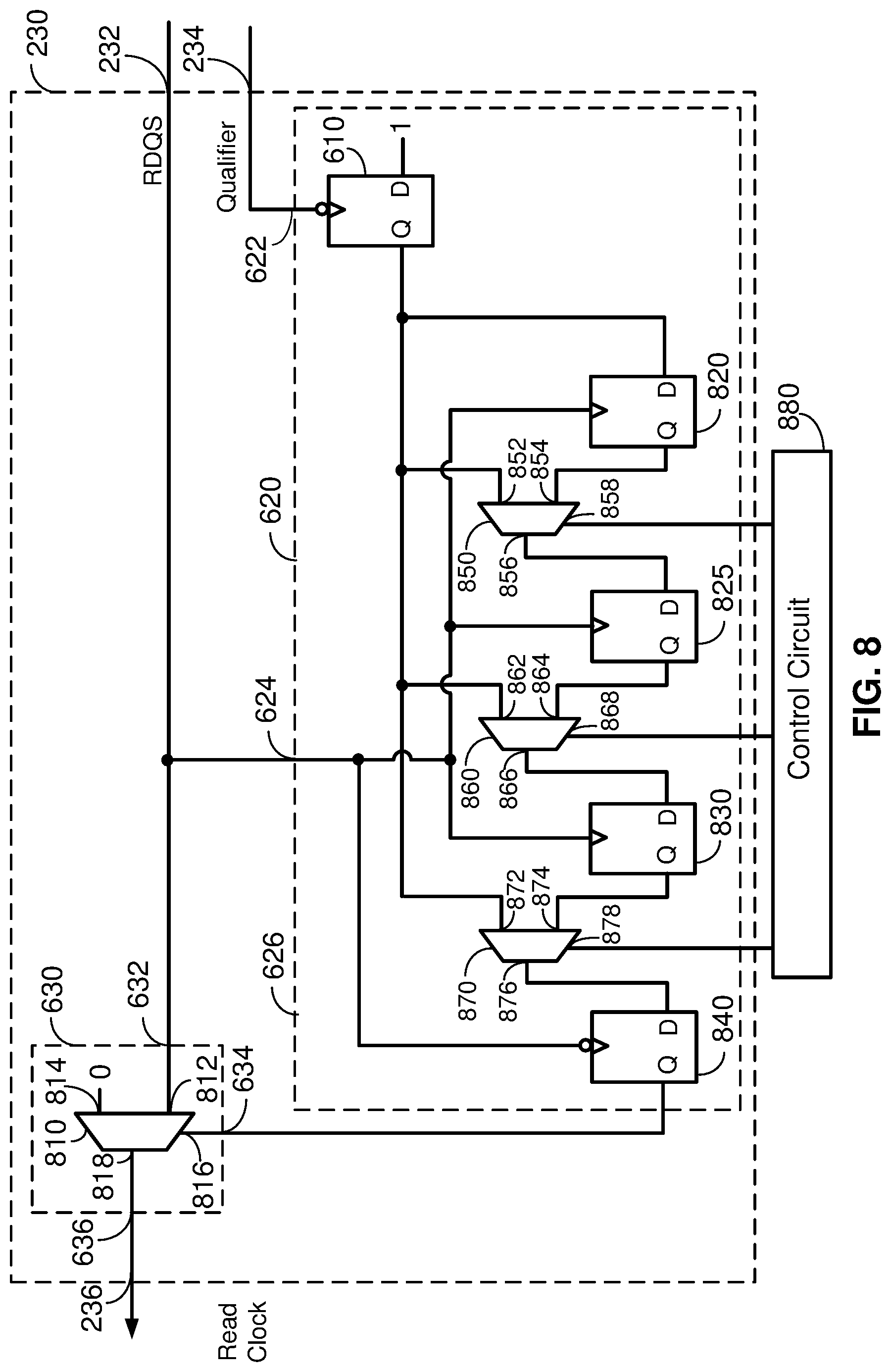 Patent US12620432 Figure 11 – Delay adjuster based clock qualifier timing enhancement for memory interface