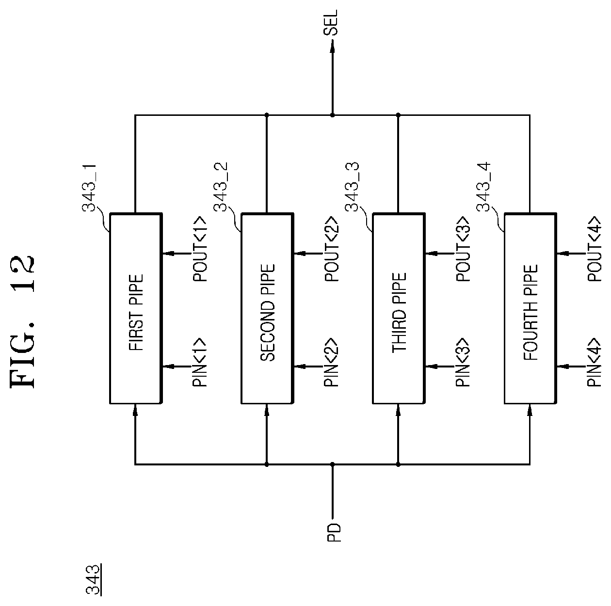 Patent US12620433 Figure 12 – Semiconductor device and semiconductor system related to compensating for the generation timing of an internal command