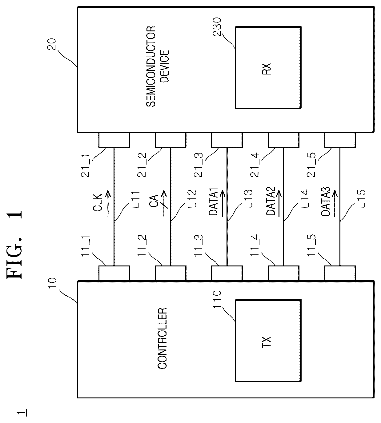 Patent US12620435 Figure 1 – Semiconductor system for inputting and outputting data