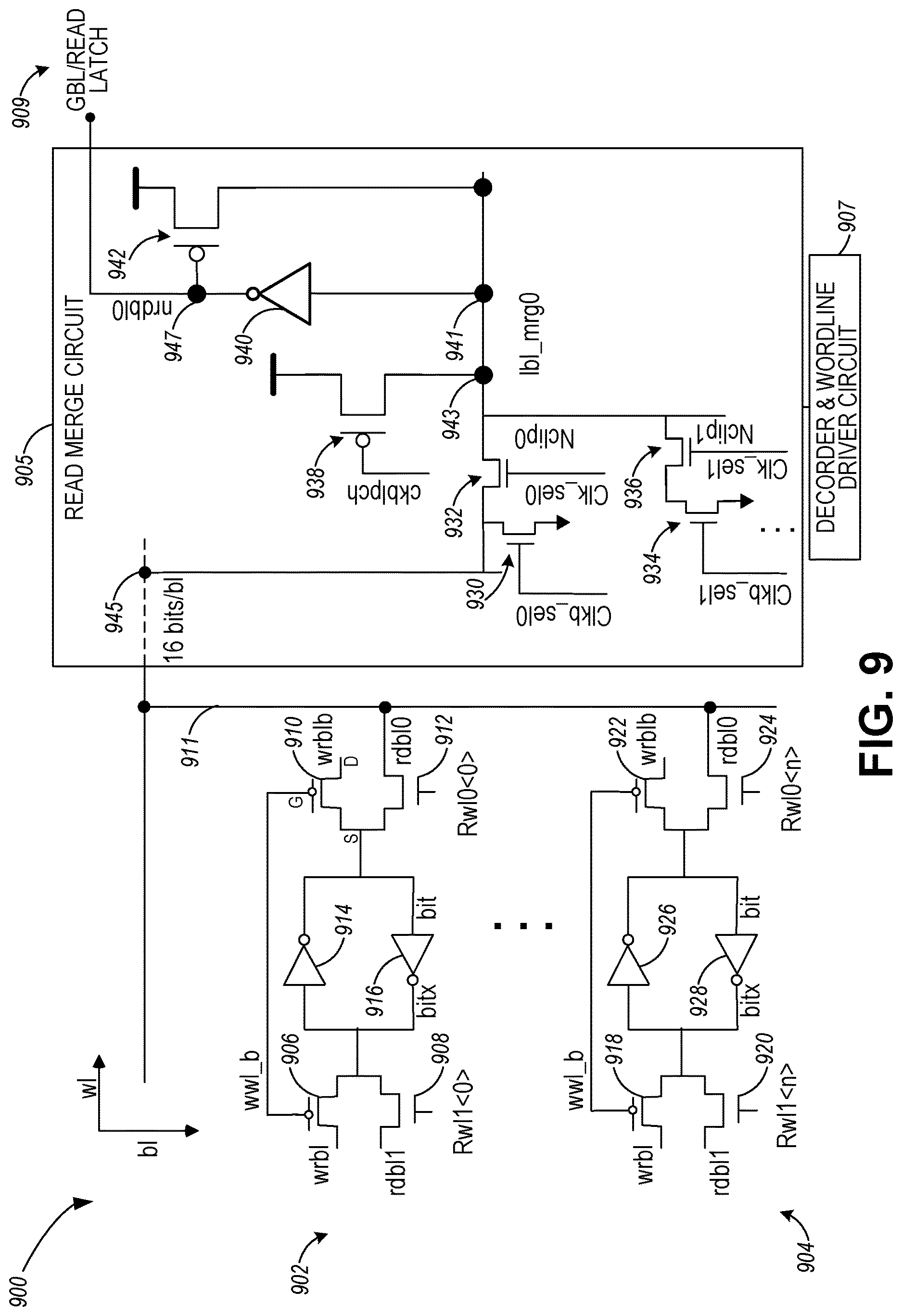 Patent US12620436 Figure 8 – Multi-ported memory array utilizing bitcells with balanced P-N diffusion layouts