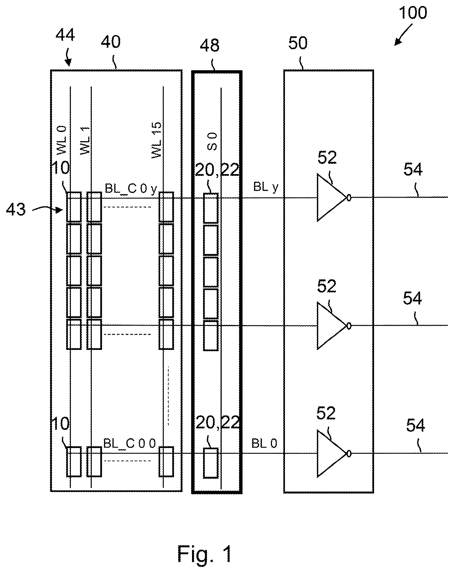 Patent US12620437 — Memory device, assist cell and double assist cell for a memory device — Figure 1