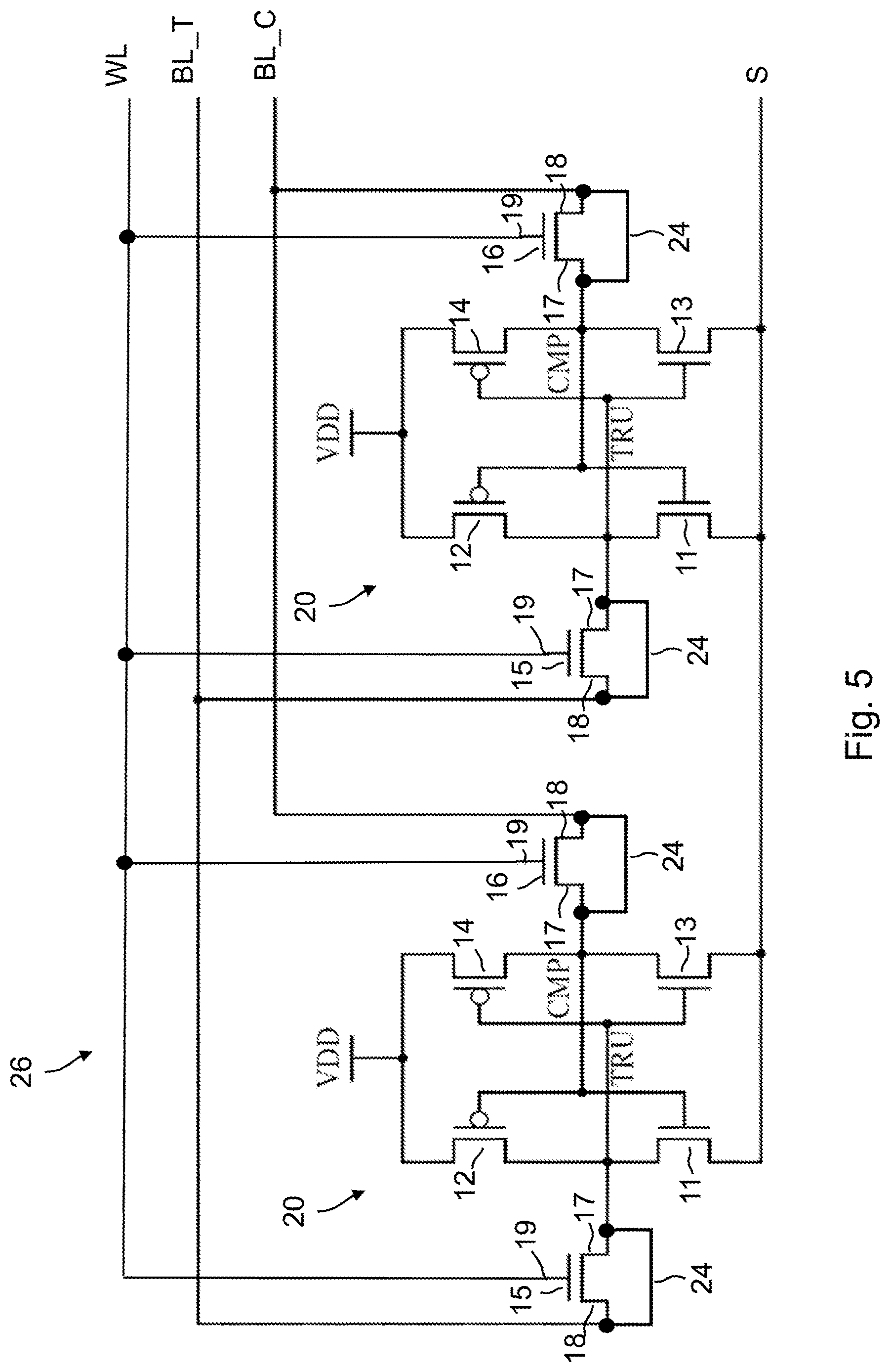 Patent US12620437 Figure 5 – Memory device, assist cell and double assist cell for a memory device