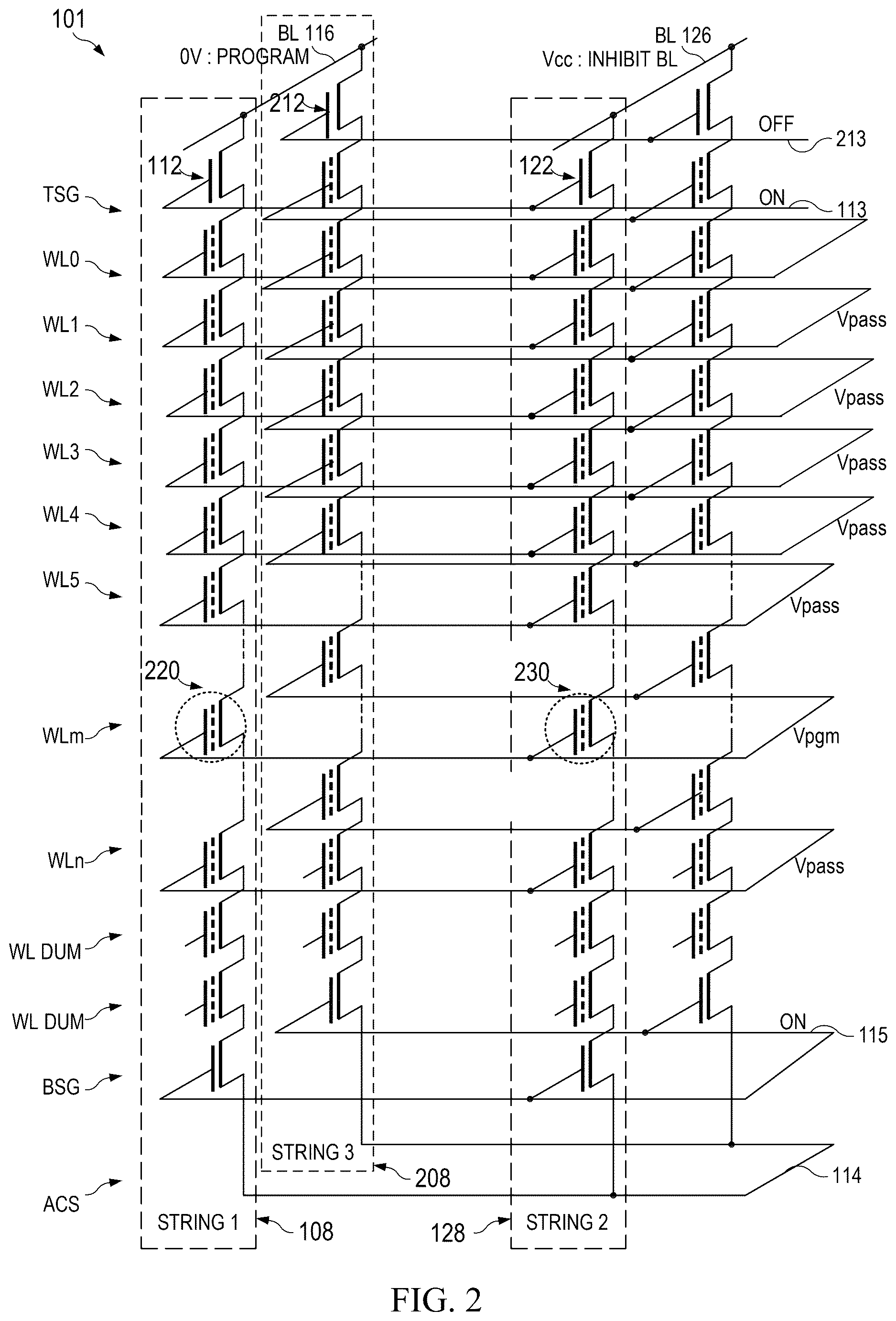 Patent US12620442 Figure 2 – Managing program disturb in memory devices