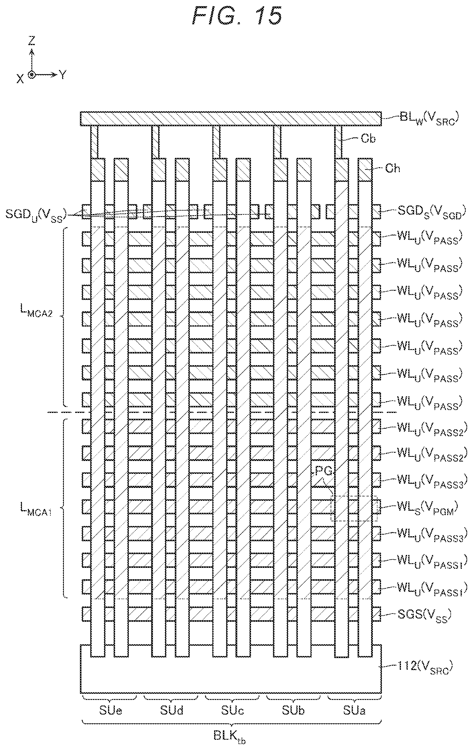 Patent US12620443 Figure 14 – Semiconductor memory device with operation-specific pass voltages