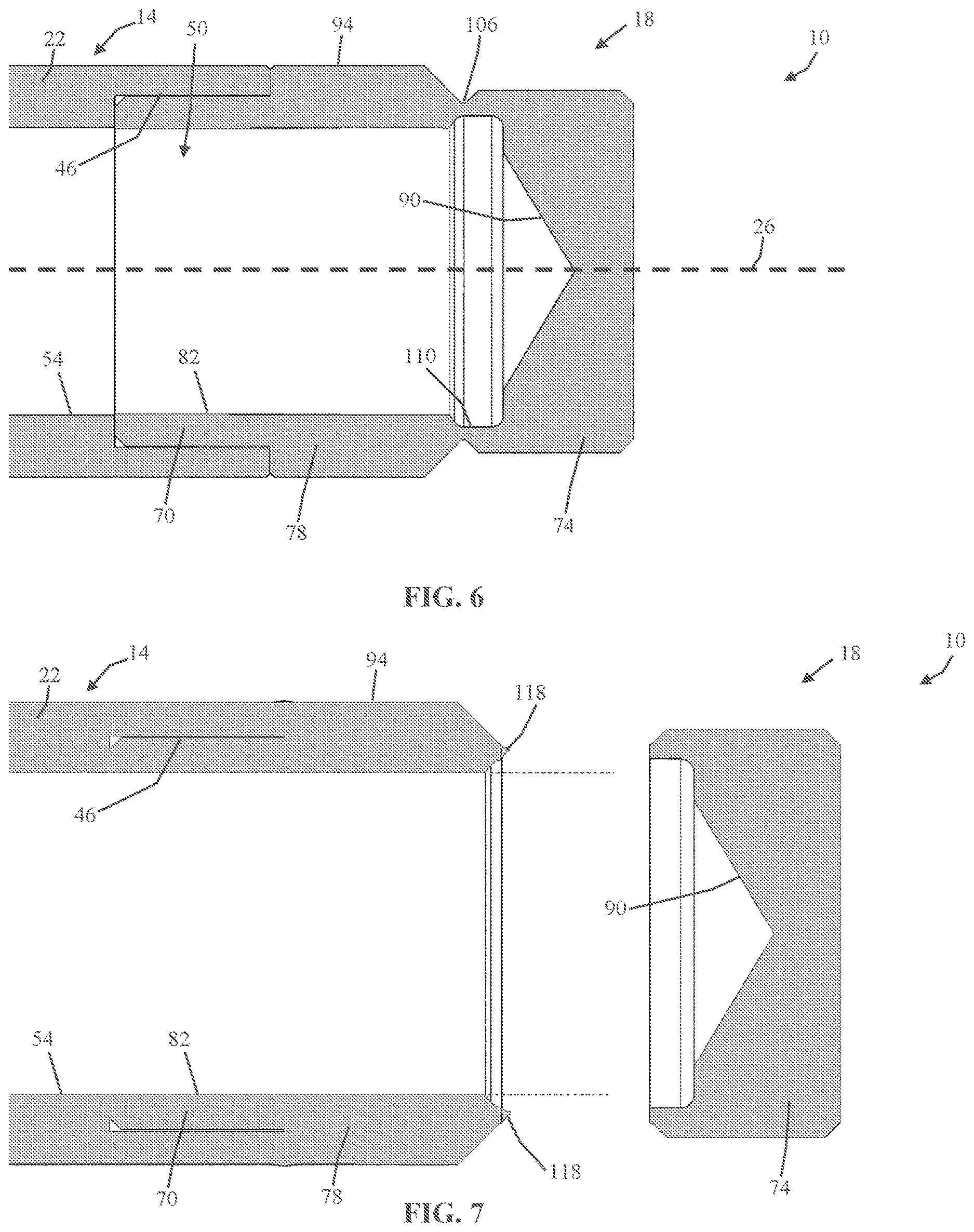 Patent US12620504 Figure 4 – Irradiation vial with breakaway cap