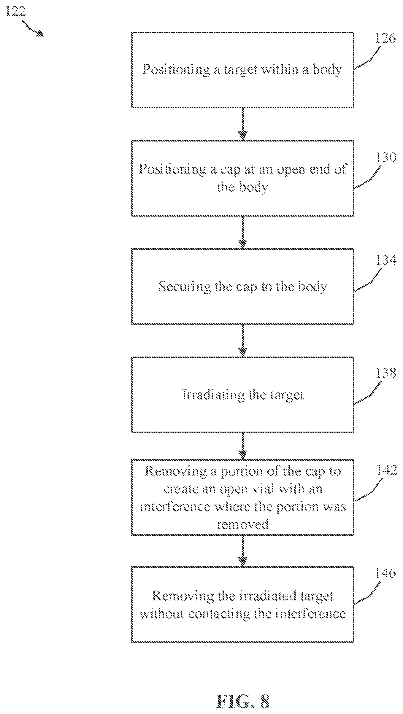 Patent US12620504 Figure 5 – Irradiation vial with breakaway cap