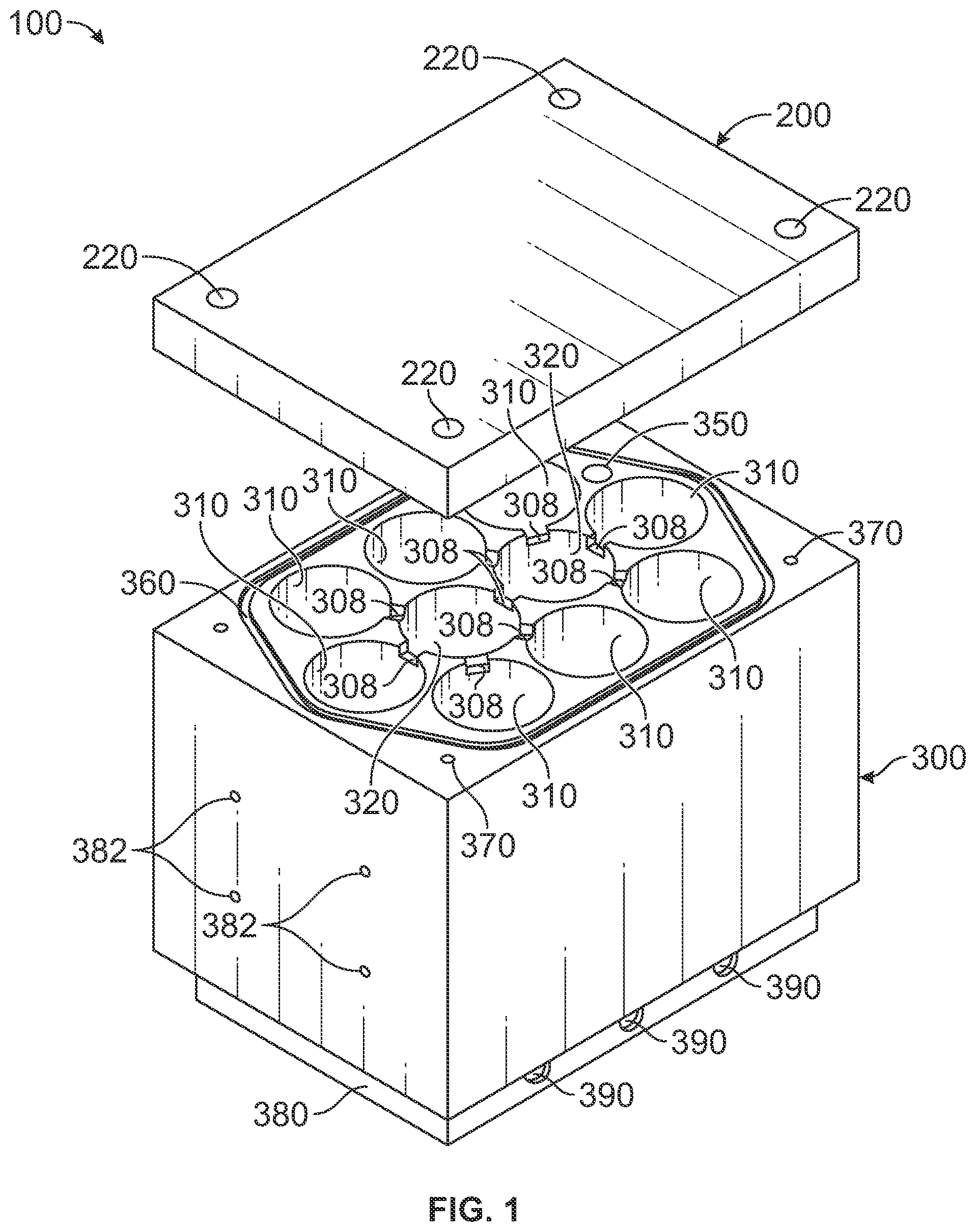 Patent US12620505 Figure 1 – Multiple source container