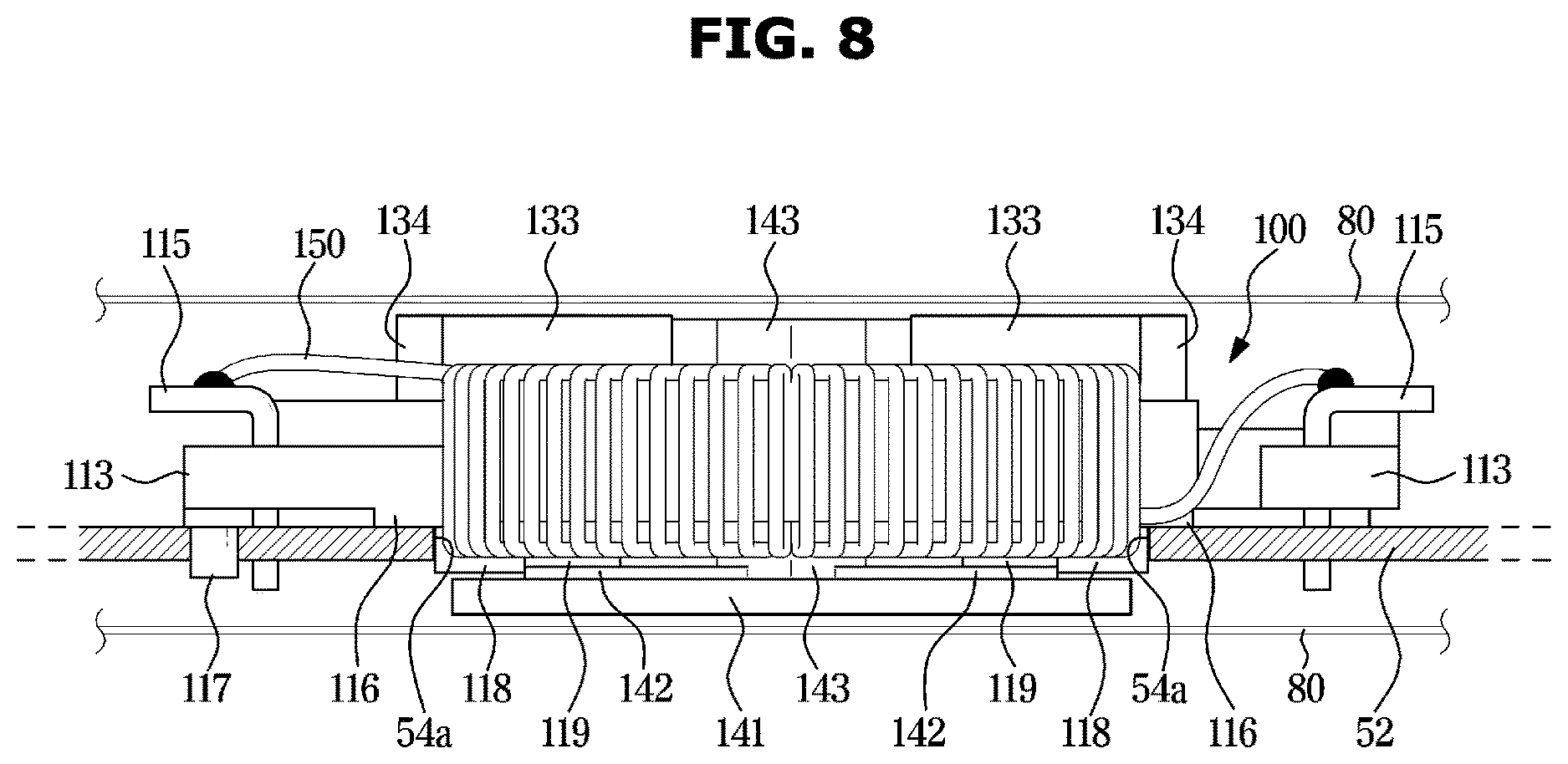 Patent US12620517 Figure 8 – Line filter and display device comprising same