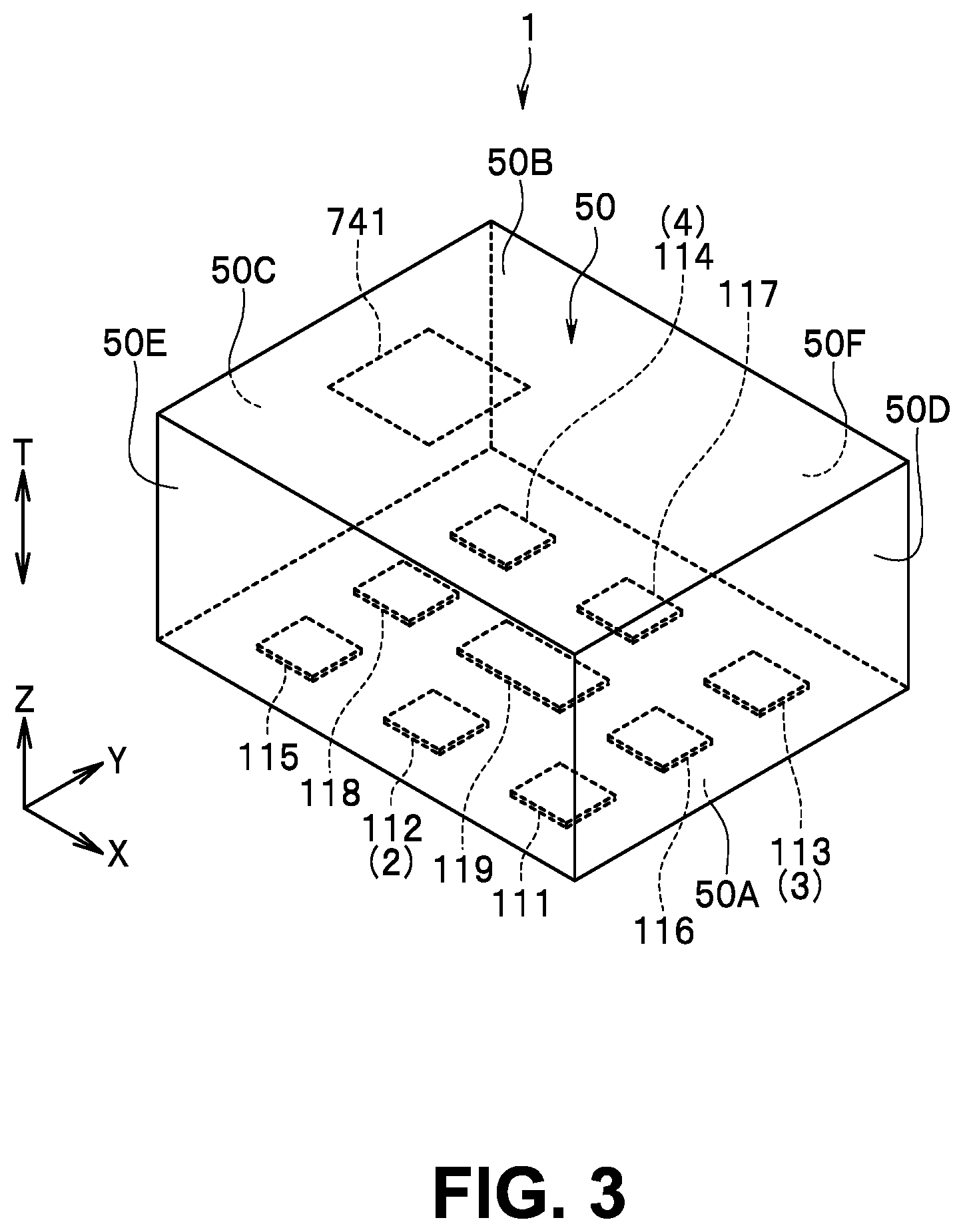 Patent US12620519 Figure 3 – Multilayer electronic component