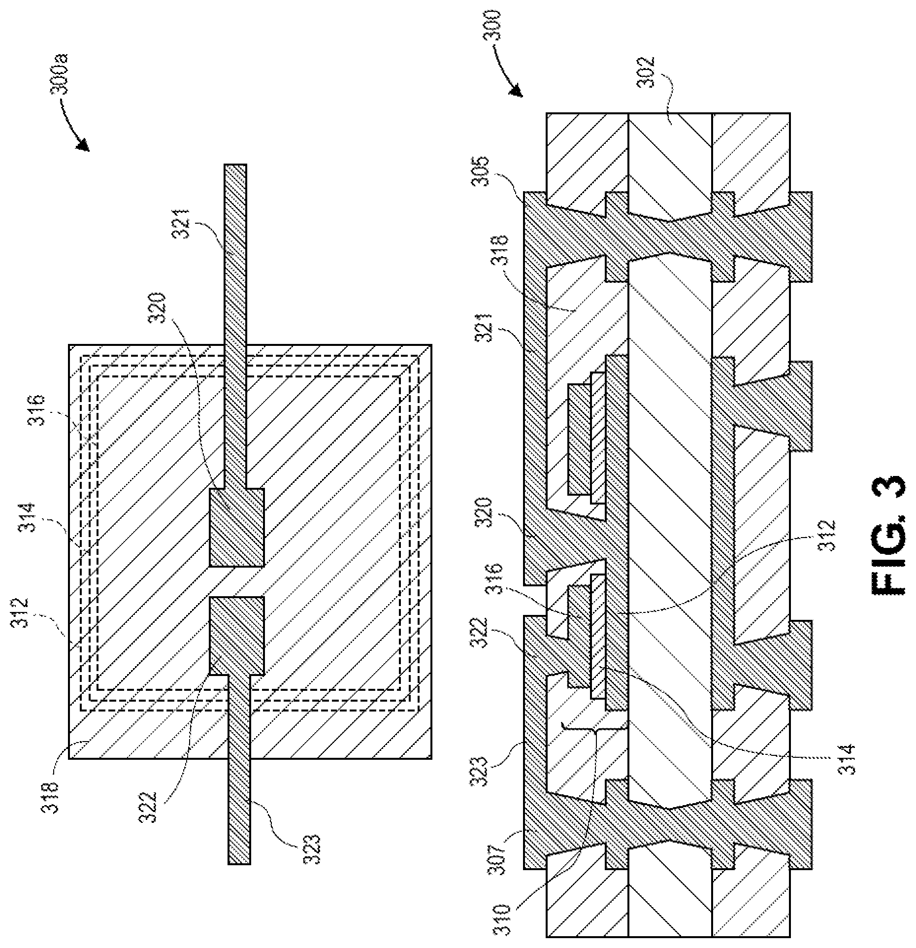 Patent US12620534 Figure 3 – Film capacitor on a glass substrate