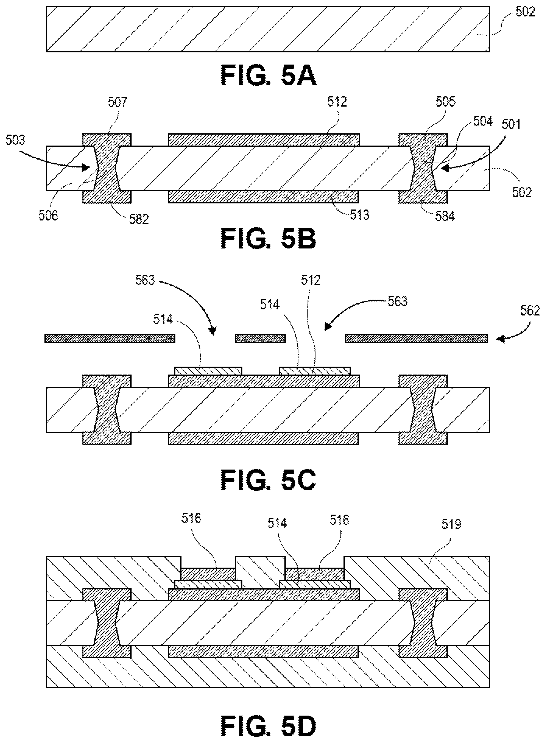 Patent US12620534 Figure 5 – Film capacitor on a glass substrate