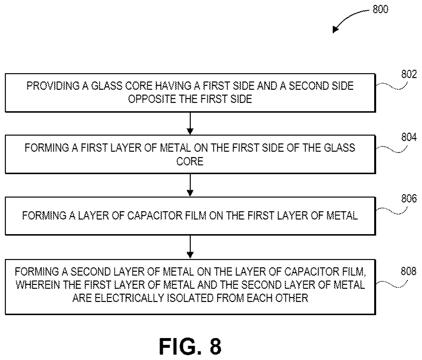 Patent US12620534 Figure 9 – Film capacitor on a glass substrate