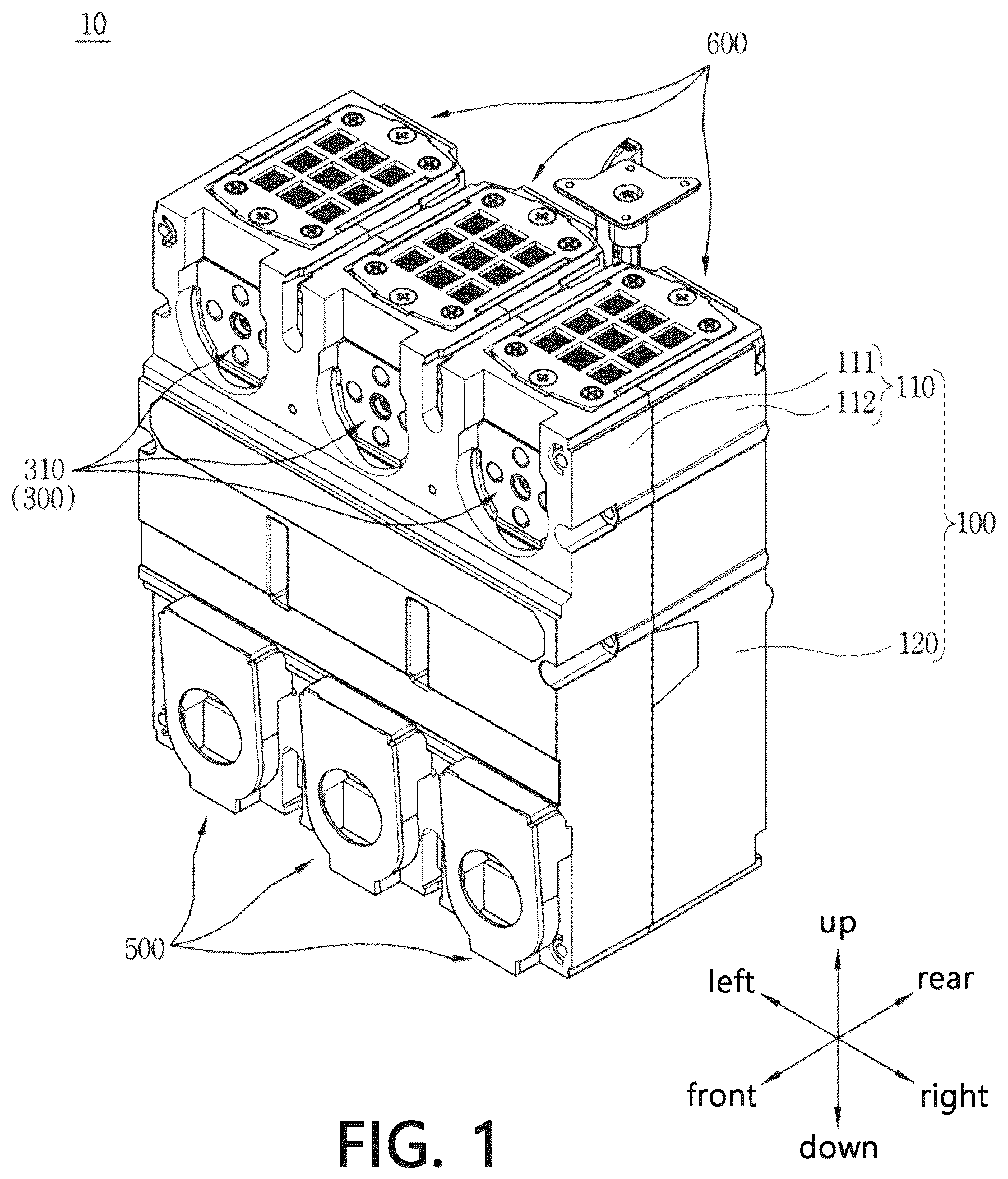 Patent US12620536 Figure 1 – Circuit breaking unit and air circuit breaker including same
