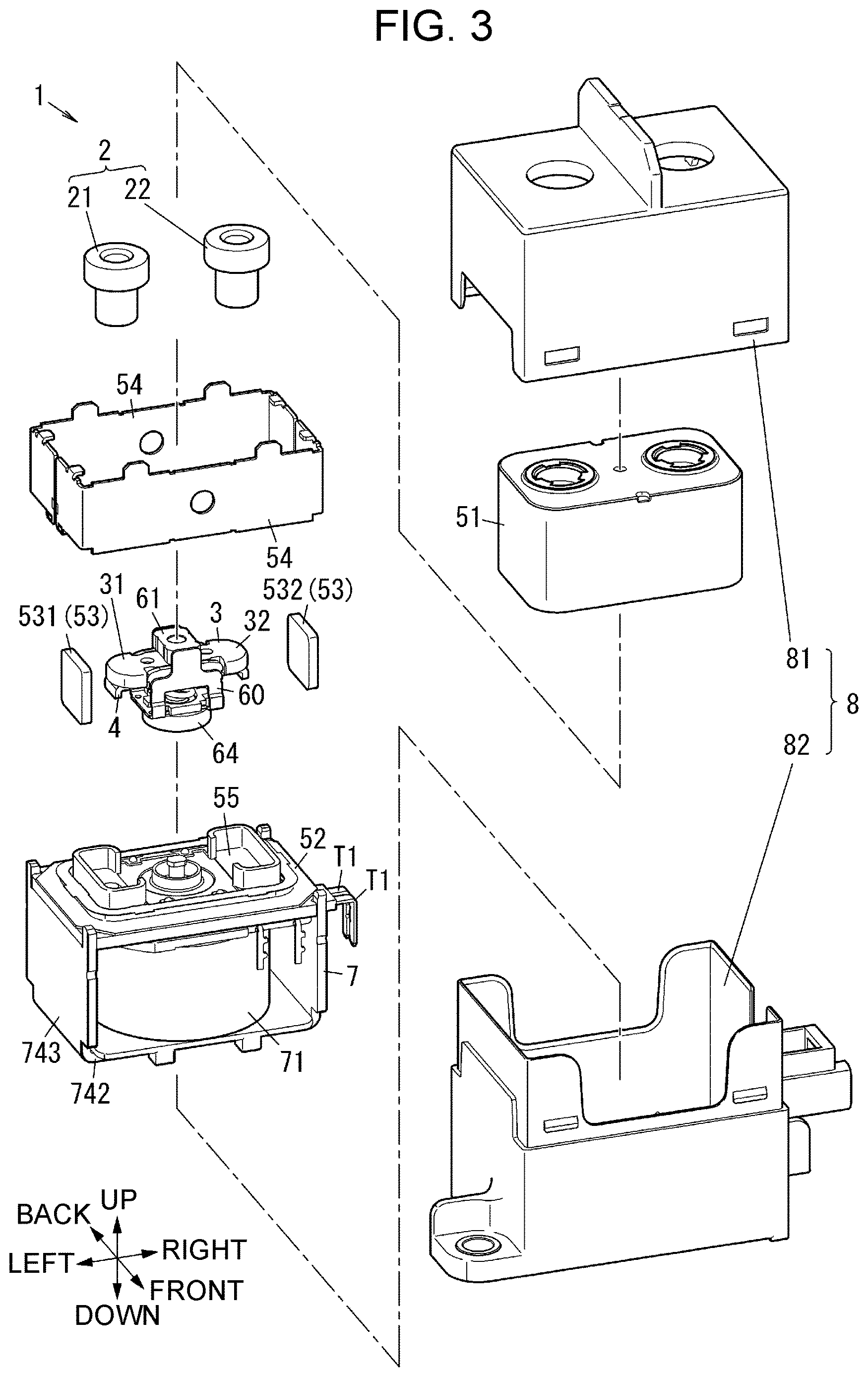 Patent US12620540 Figure 3 – Contact device and electromagnetic relay