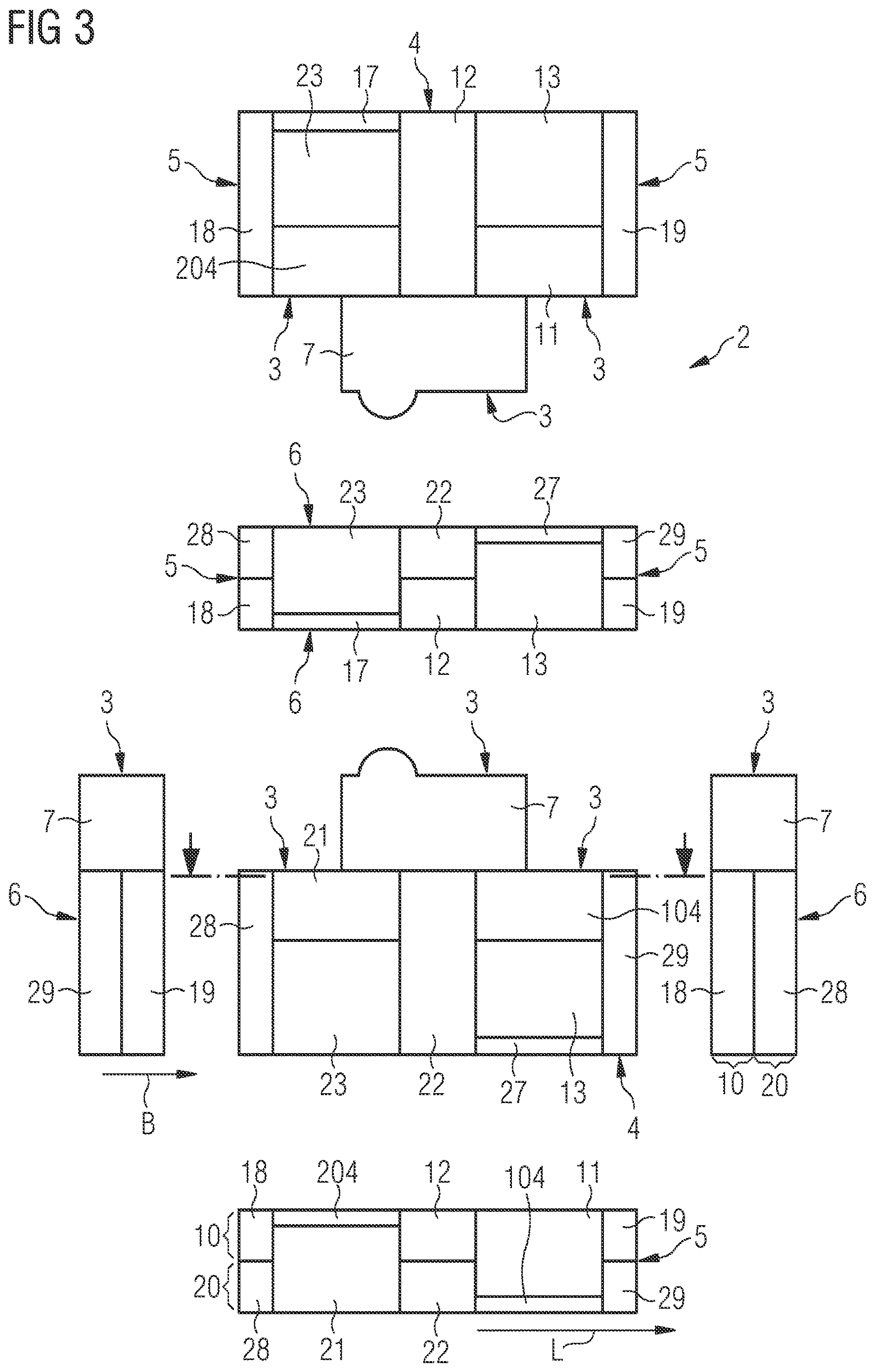 Patent US12620541 Figure 3 – Insulating-material housing and compact circuit breaker
