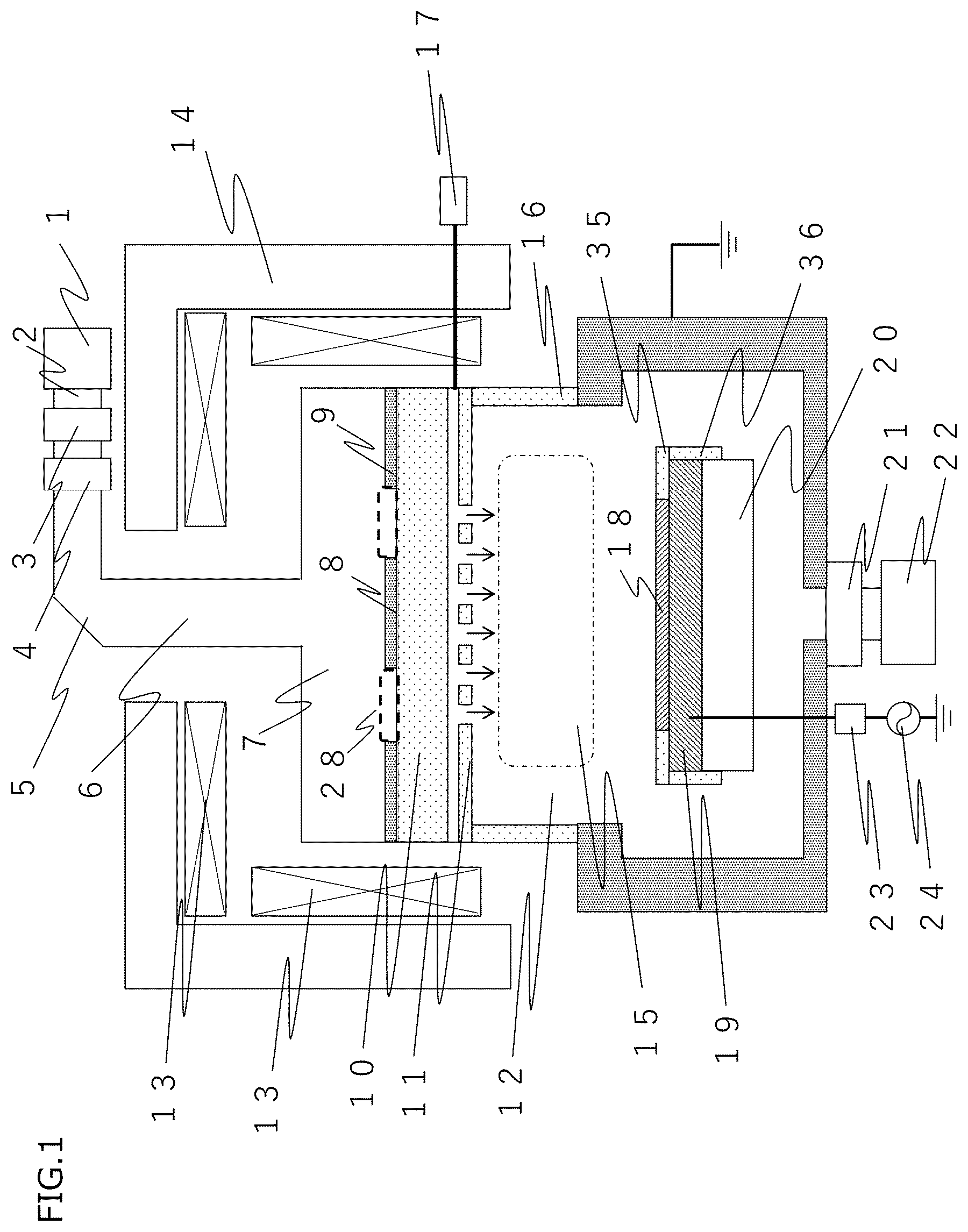 Patent US12620556 Figure 1 – Plasma processing apparatus