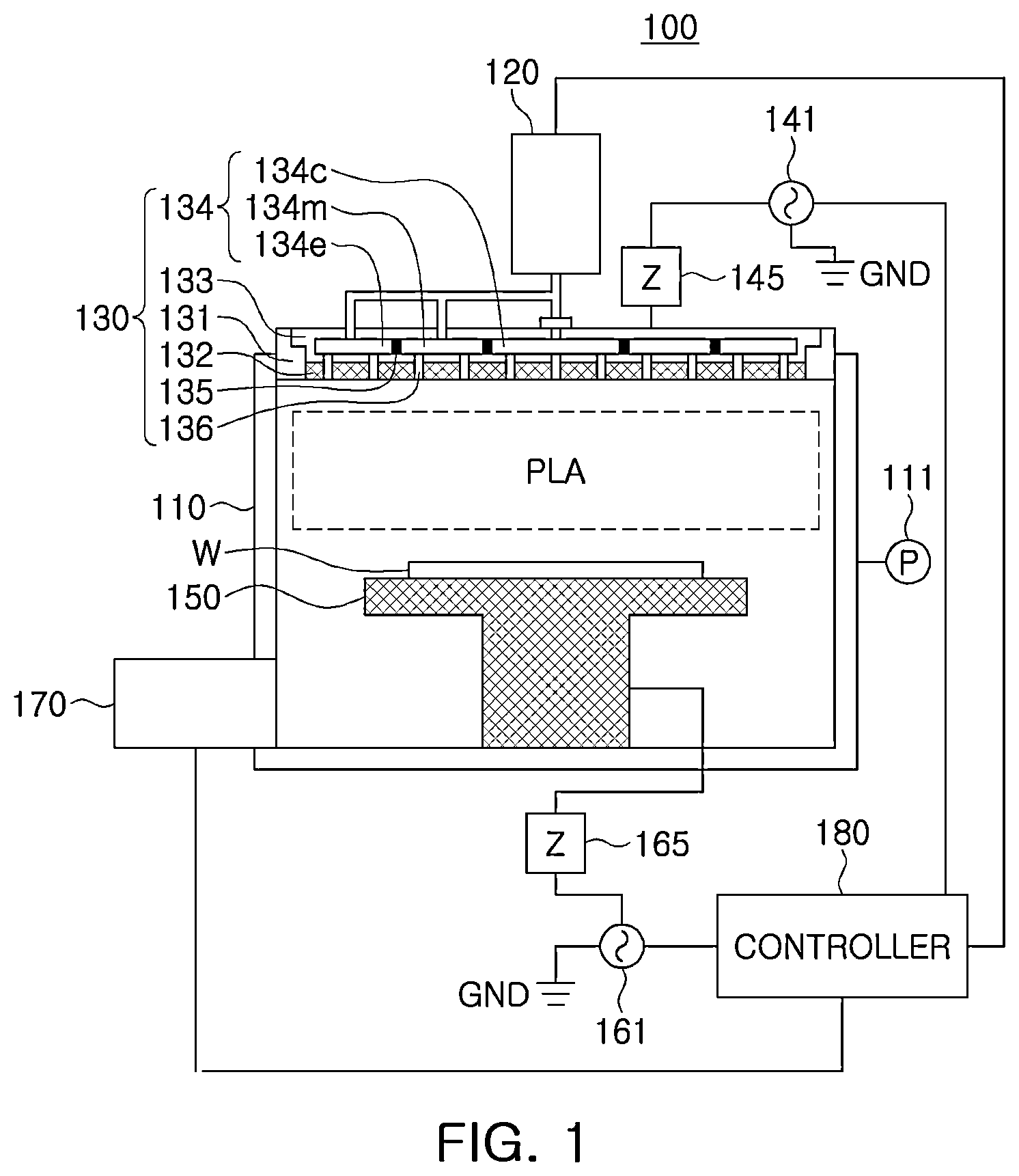 Patent US12620559 — Gas supply device and plasma processing apparatus — Figure 1