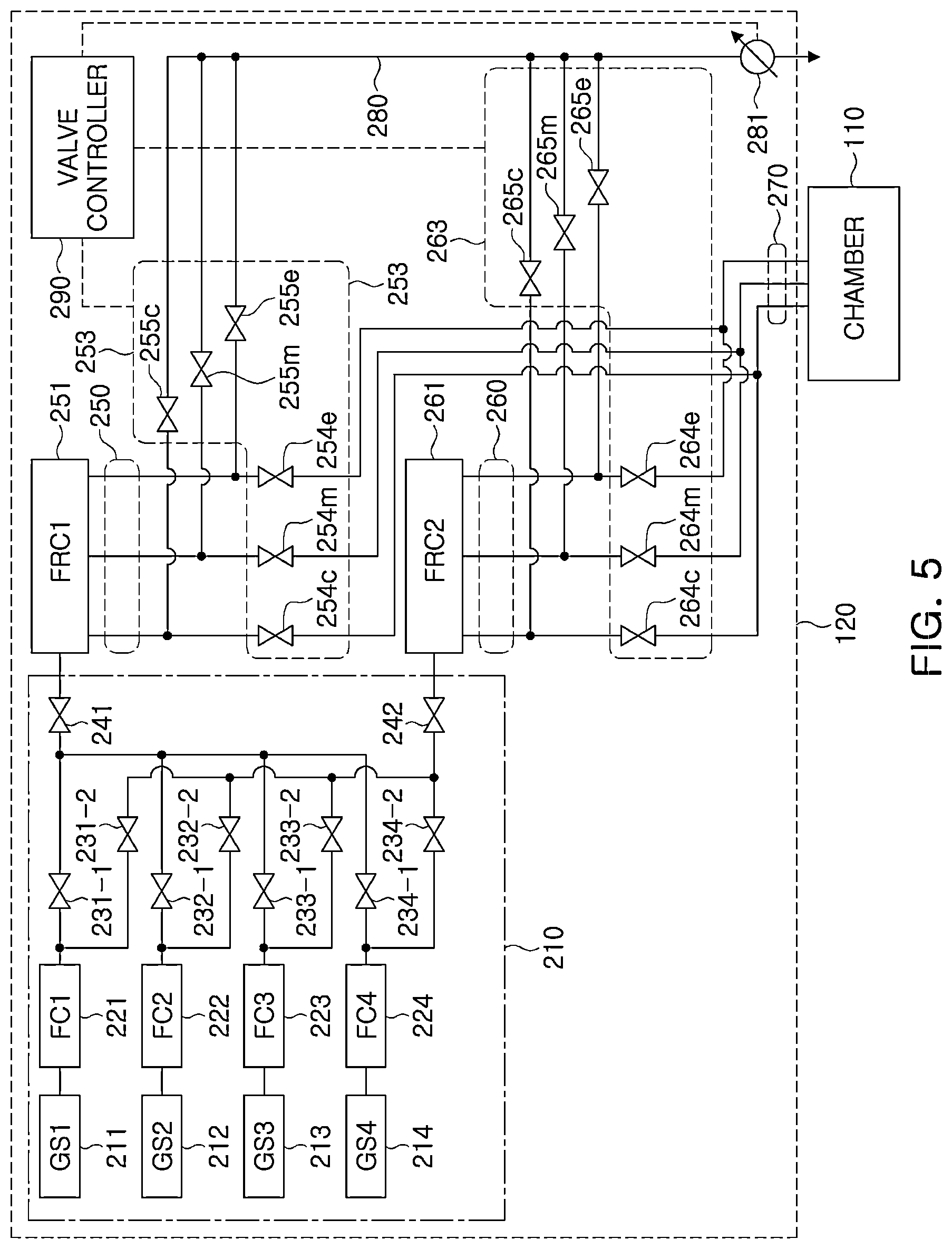 Patent US12620559 Figure 5 – Gas supply device and plasma processing apparatus