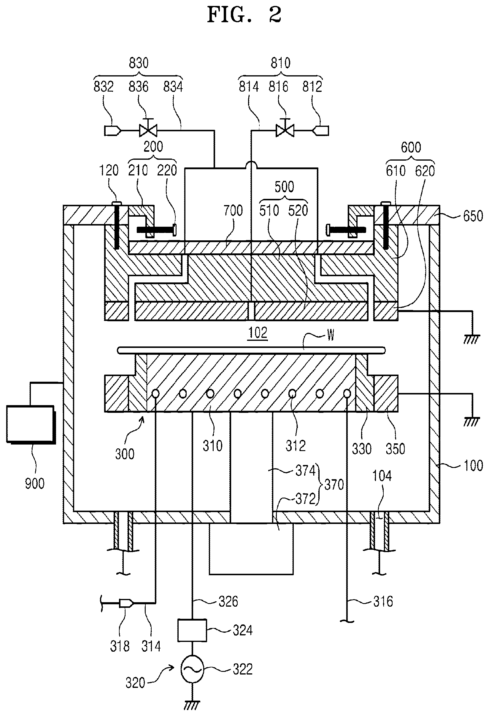 Patent US12620560 Figure 2 – Apparatus for treating substrate and method for aligning dielectric plate using the same