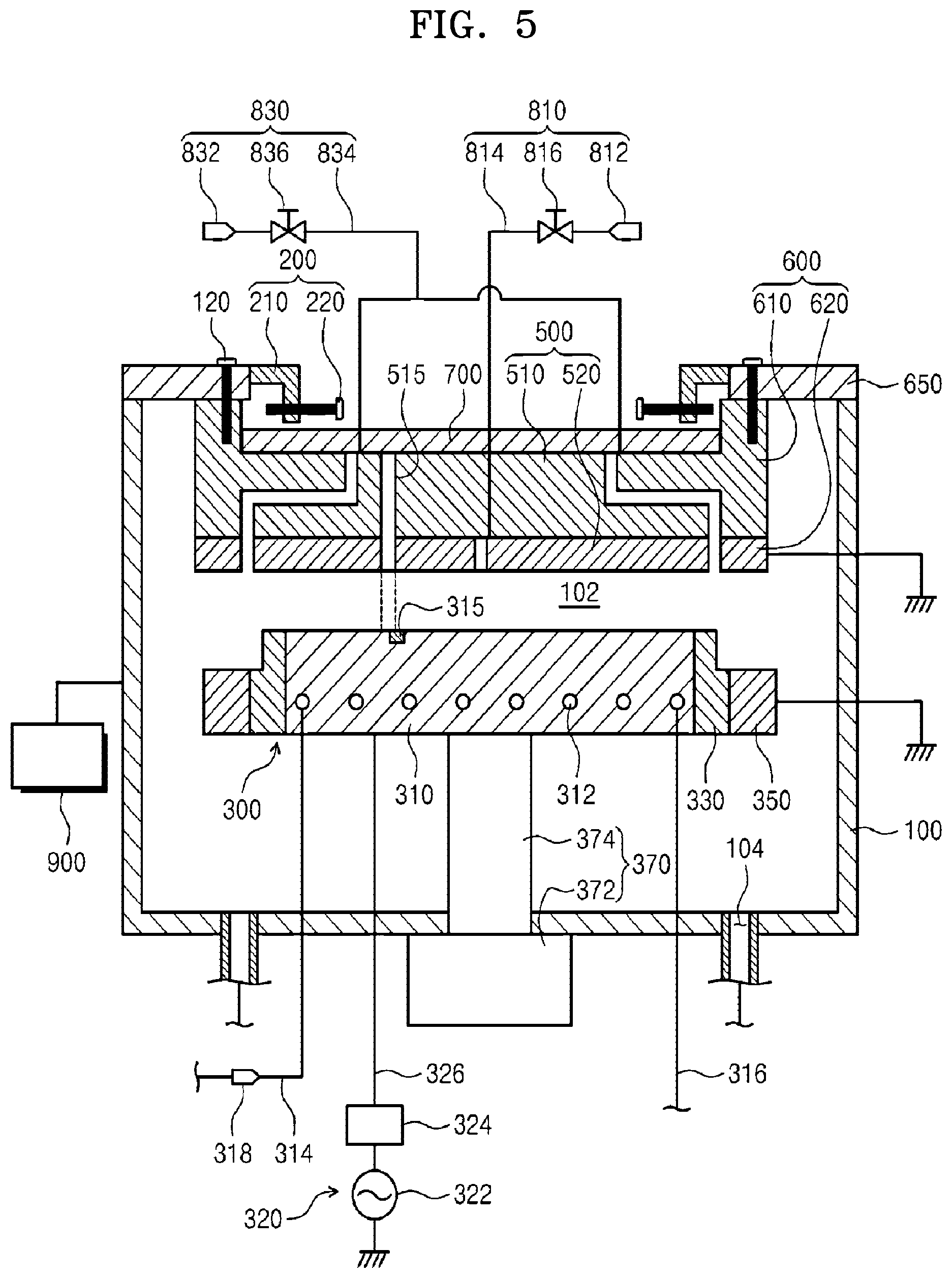 Patent US12620560 Figure 5 – Apparatus for treating substrate and method for aligning dielectric plate using the same