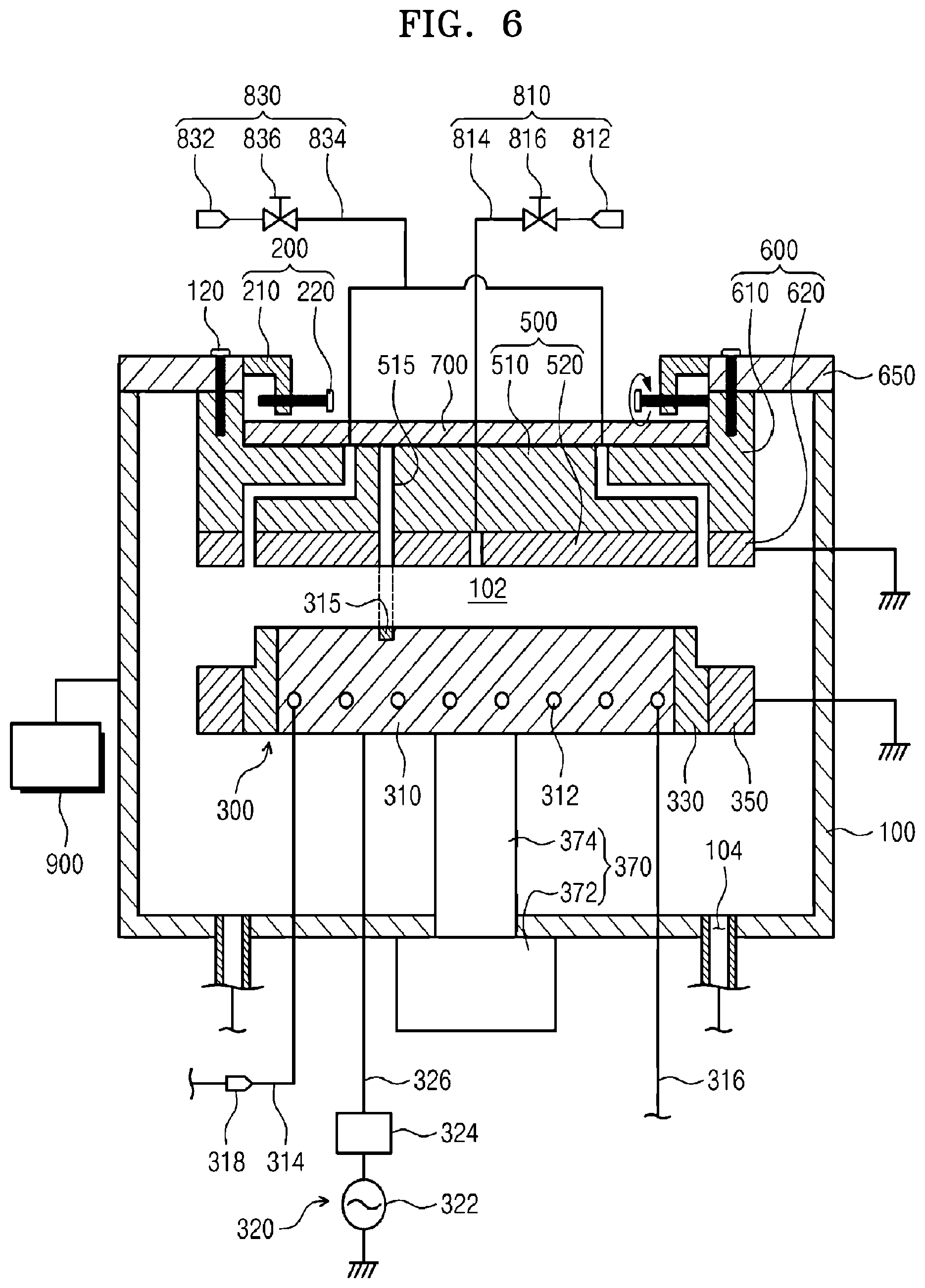 Patent US12620560 Figure 6 – Apparatus for treating substrate and method for aligning dielectric plate using the same