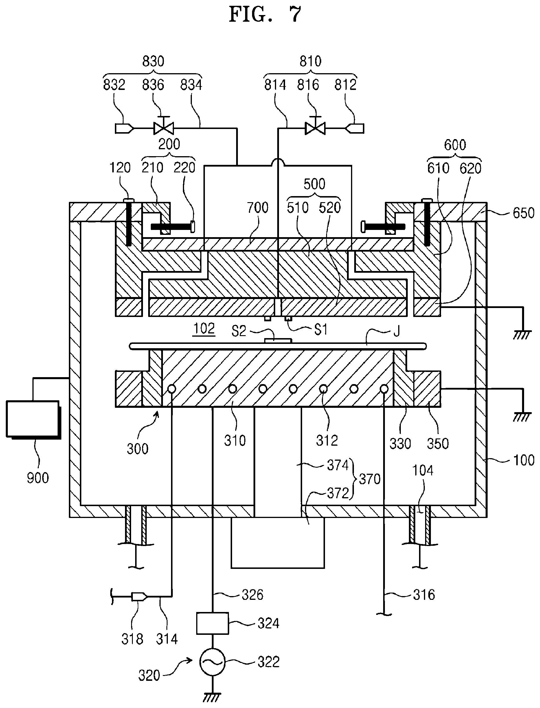 Patent US12620560 Figure 7 – Apparatus for treating substrate and method for aligning dielectric plate using the same