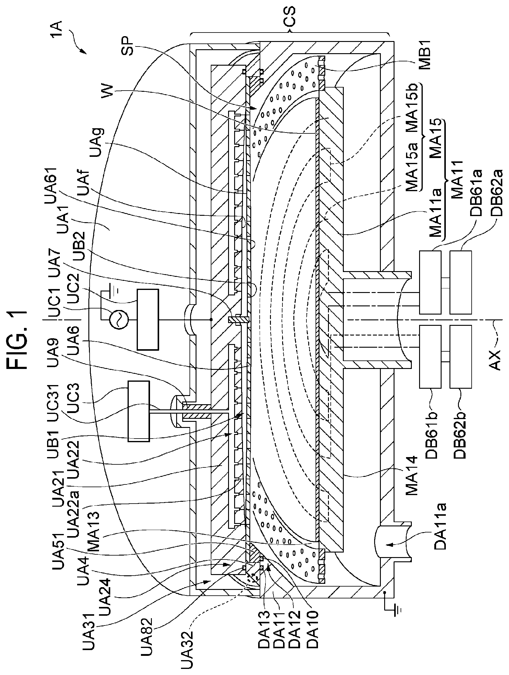 Patent US12620563 Figure 1 – Plasma processing apparatus and plasma processing method