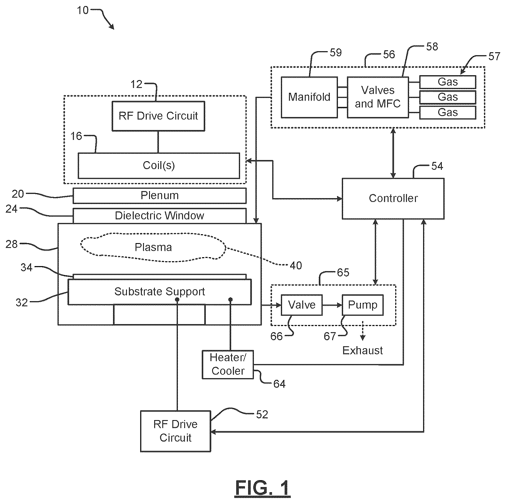 Patent US12620566 — RF reference measuring circuit for a direct drive system supplying power to generate plasma in a substrate processing system — Figure 1