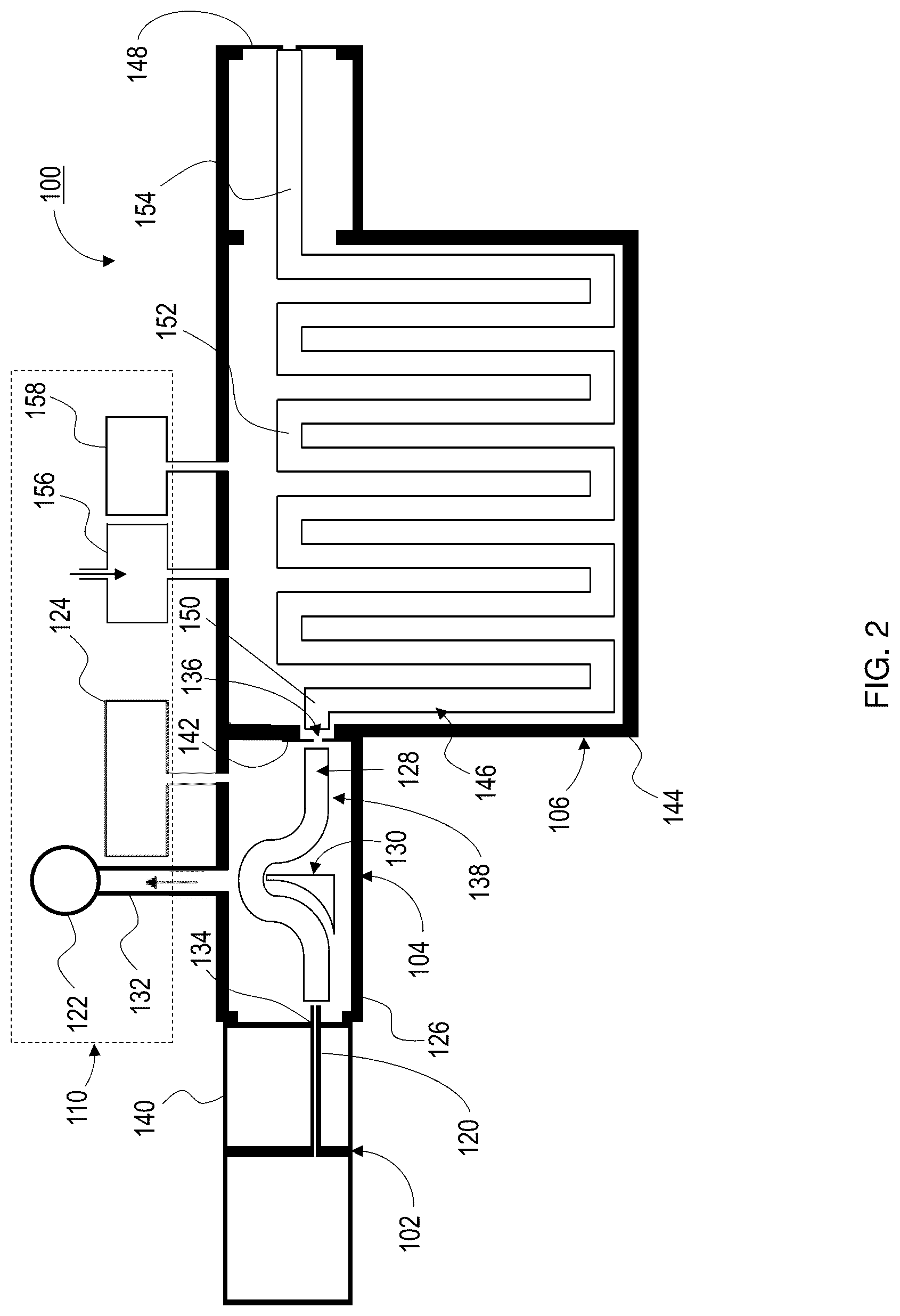 Patent US12620567 Figure 2 – Apparatus for ion manipulation having curved turn regions