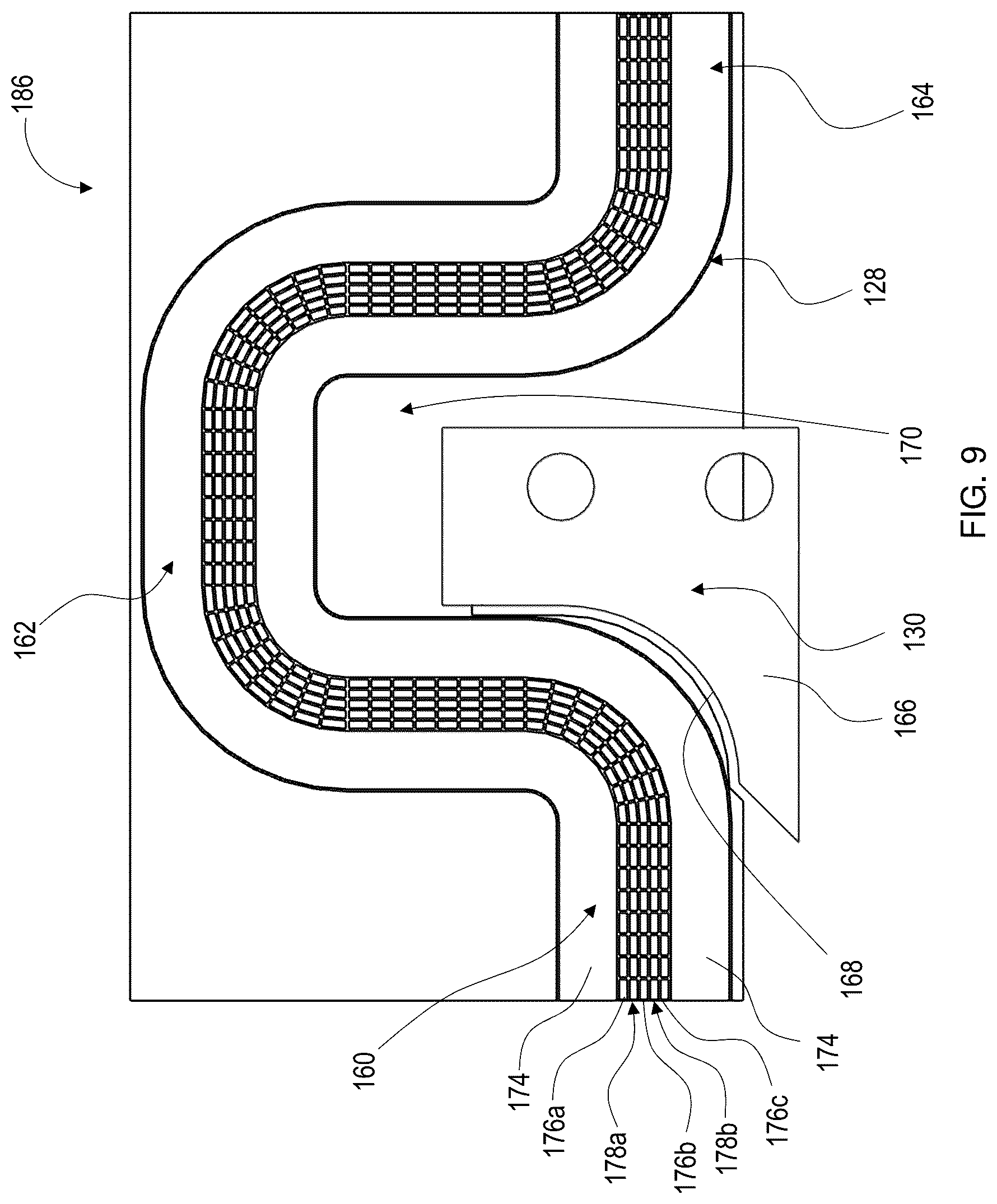 Patent US12620567 Figure 9 – Apparatus for ion manipulation having curved turn regions