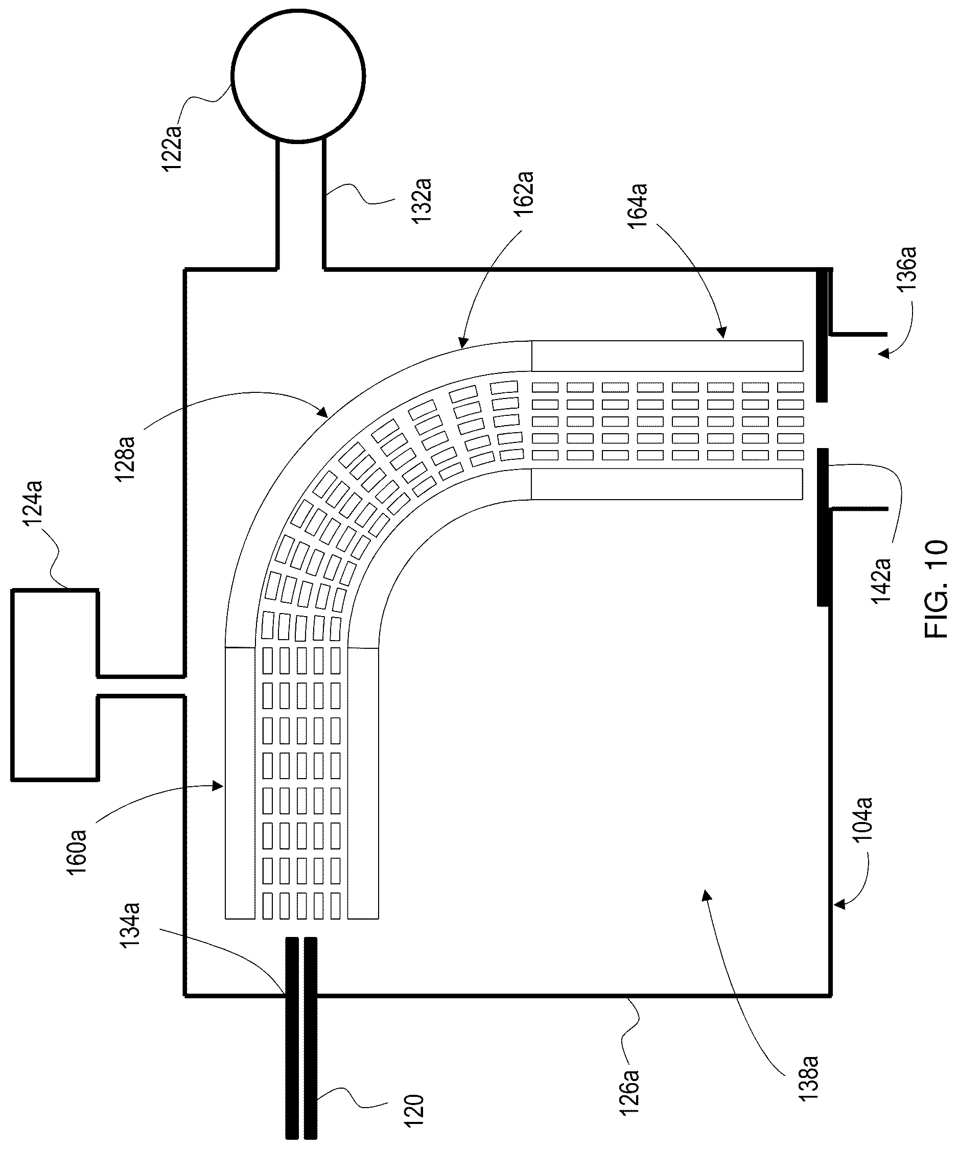 Patent US12620567 Figure 10 – Apparatus for ion manipulation having curved turn regions