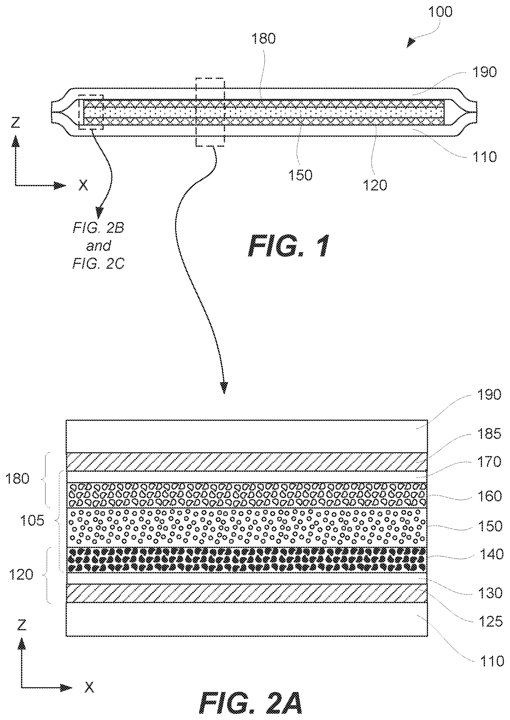 Patent US12620570 Figure 1 – Electronic circuits with directly integrated electrochemical cells