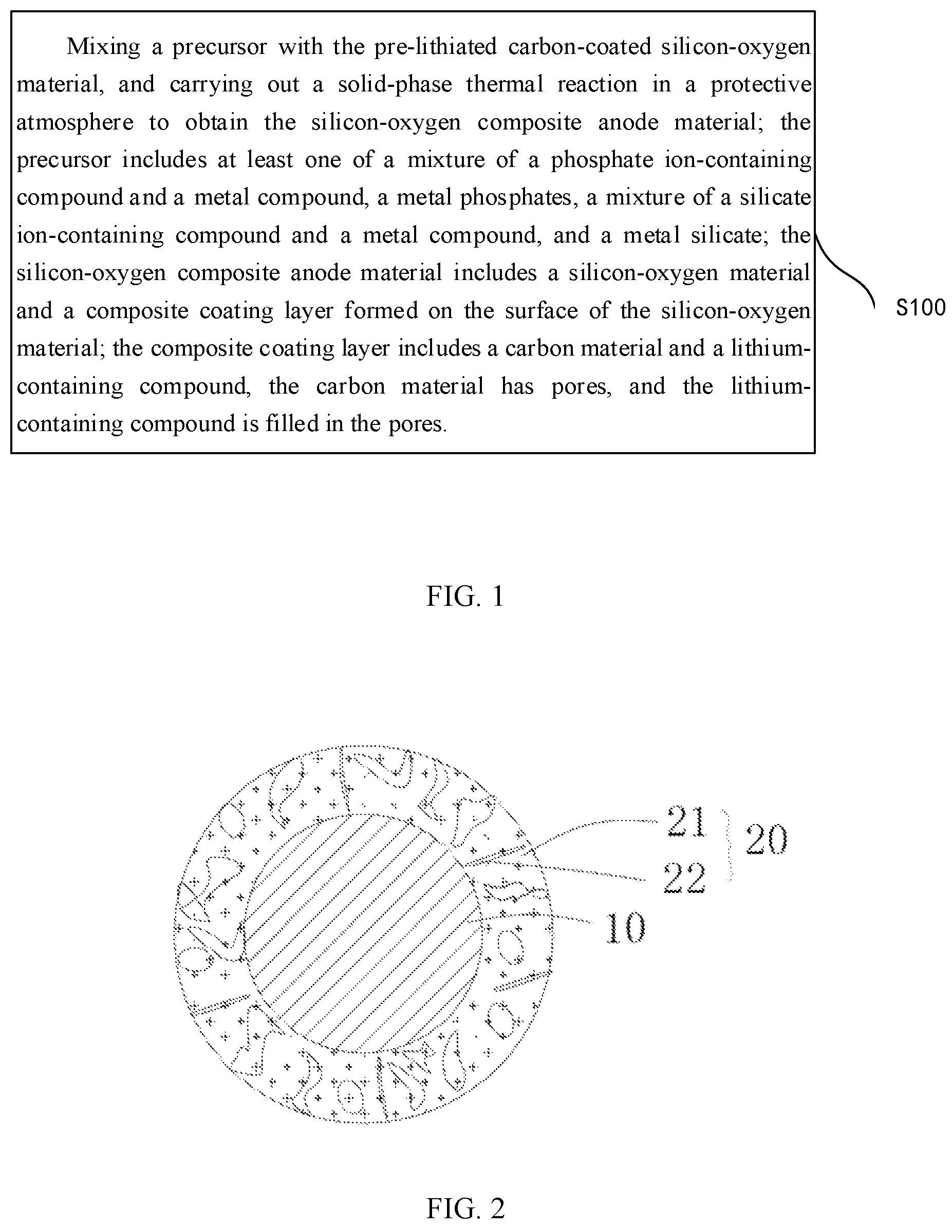 Patent US12620580 Figure 1 – Silicon-oxygen composite anode material, preparation method thereof and lithium-ion battery
