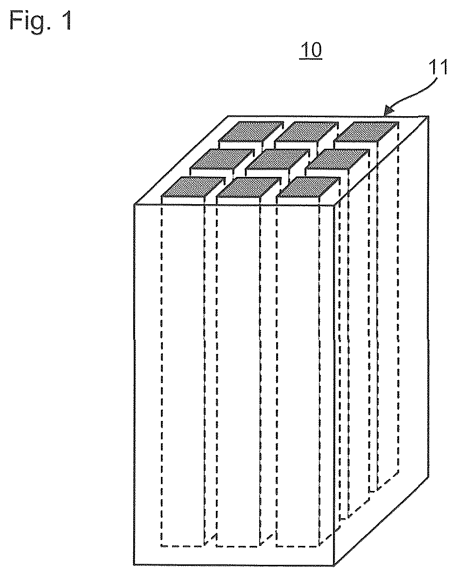 Patent US12620600 Figure 1 – Honeycomb type lithium ion battery