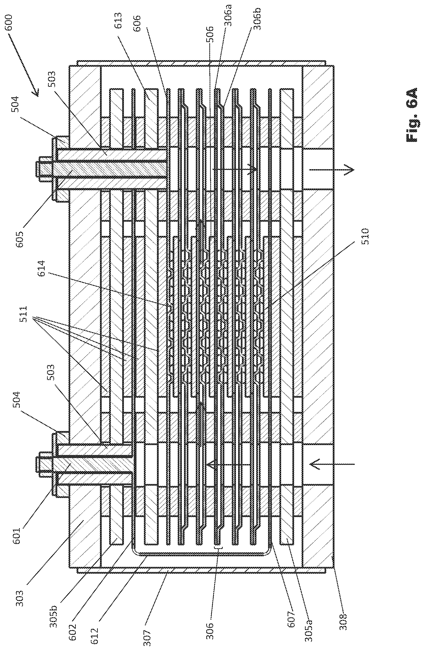 Patent US12620605 Figure 7 – Power connection for electrochemical cell stack