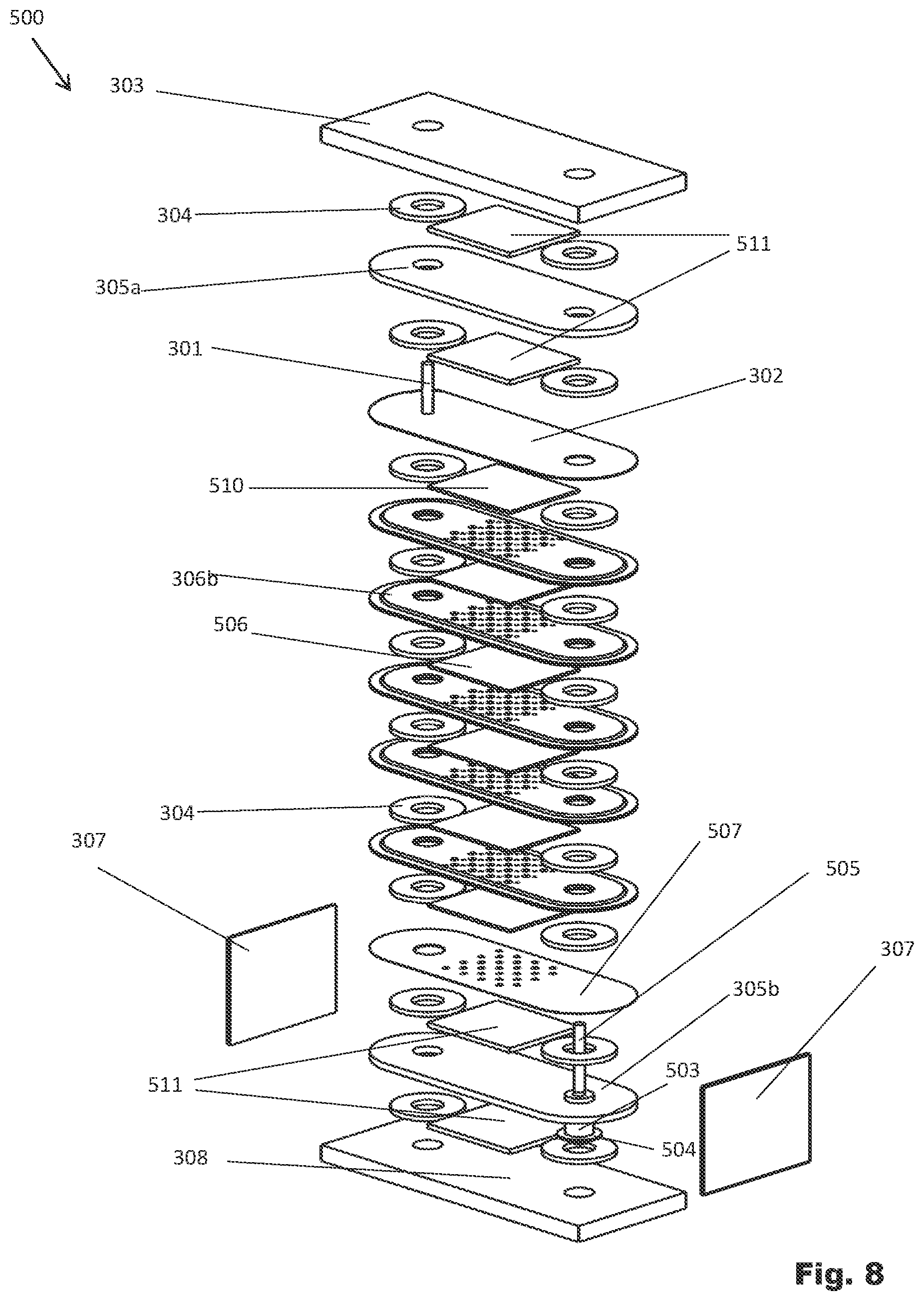 Patent US12620605 Figure 10 – Power connection for electrochemical cell stack