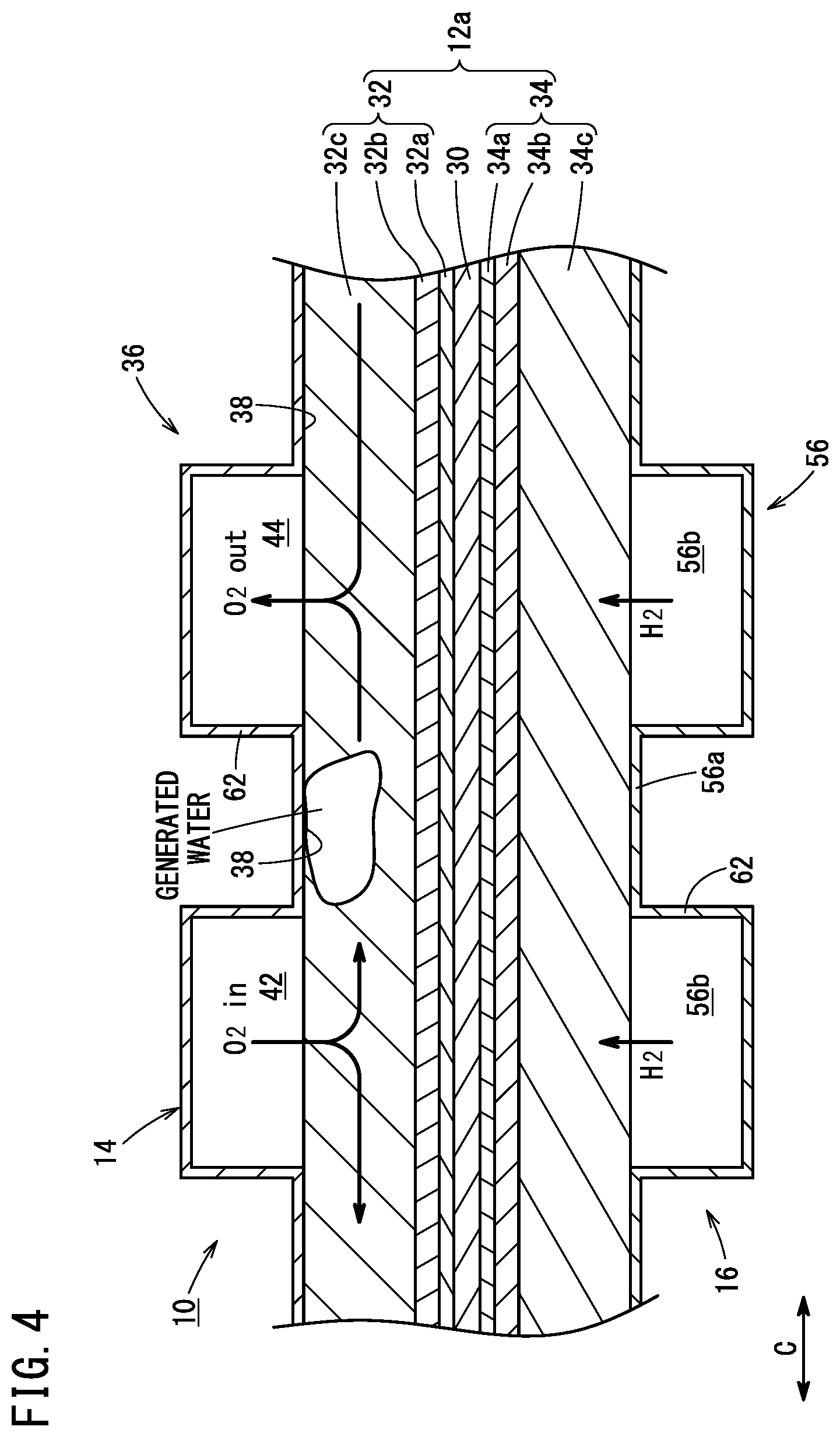 Patent US12620606 Figure 4 – Power generation cell