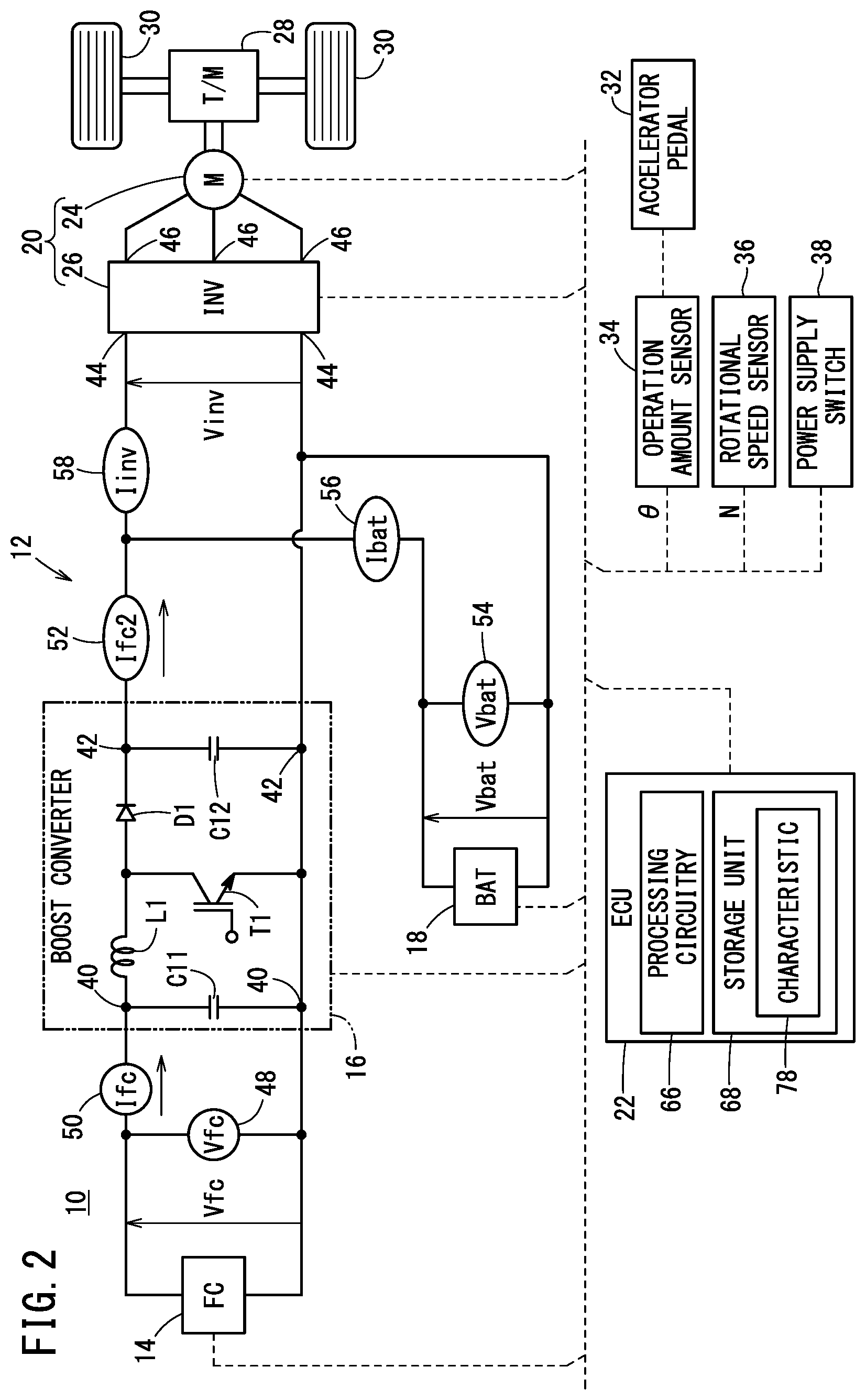 Patent US12620609 Figure 2 – Method for controlling fuel cell system, fuel cell system, and fuel cell vehicle