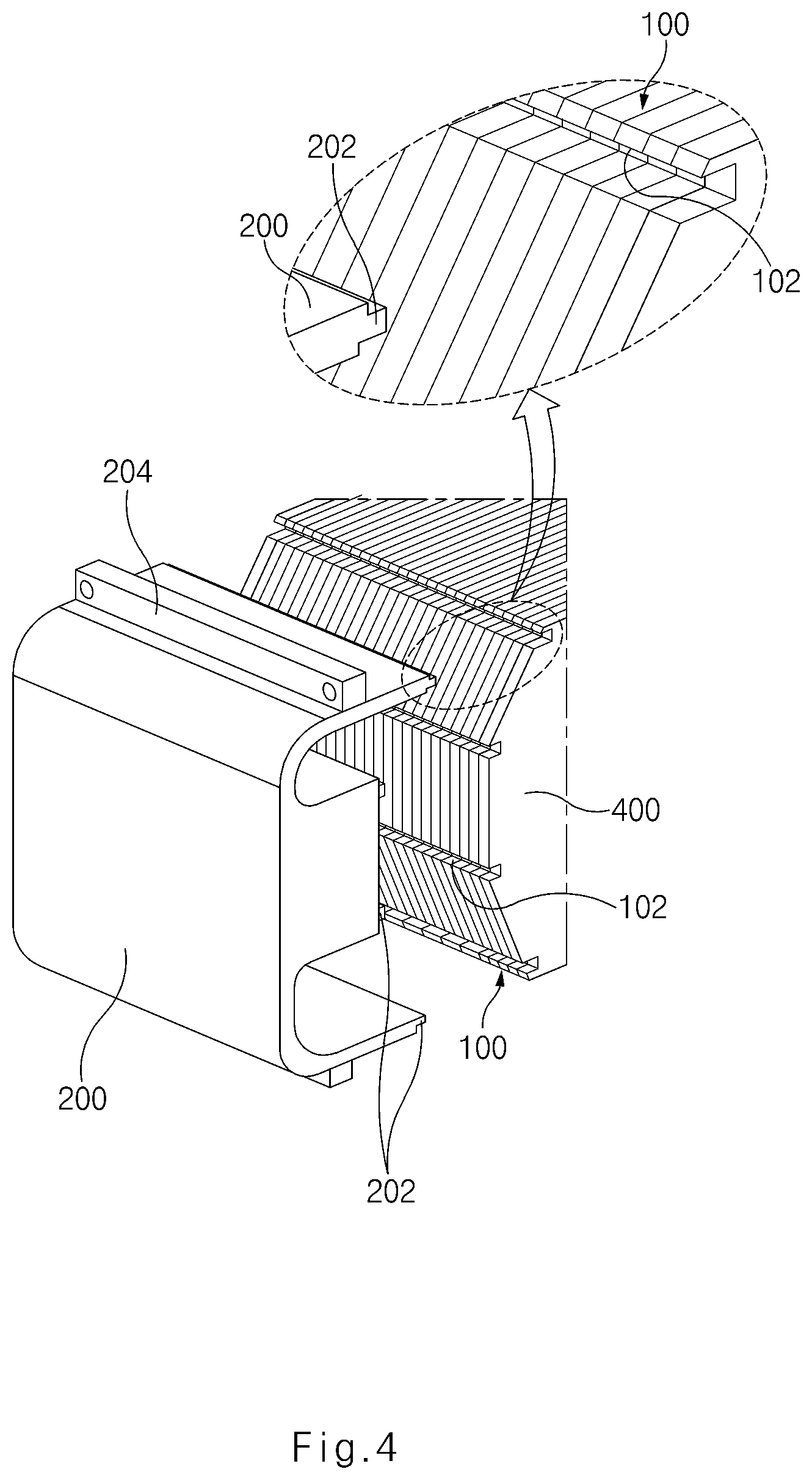 Patent US12620612 Figure 4 – Fuel cell stack