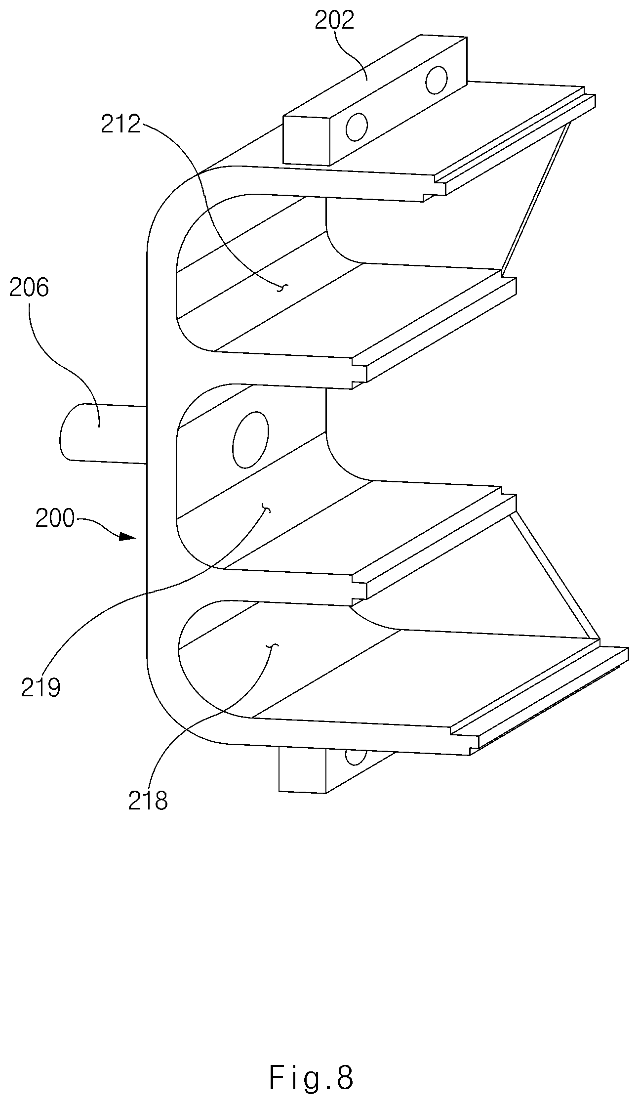Patent US12620612 Figure 8 – Fuel cell stack