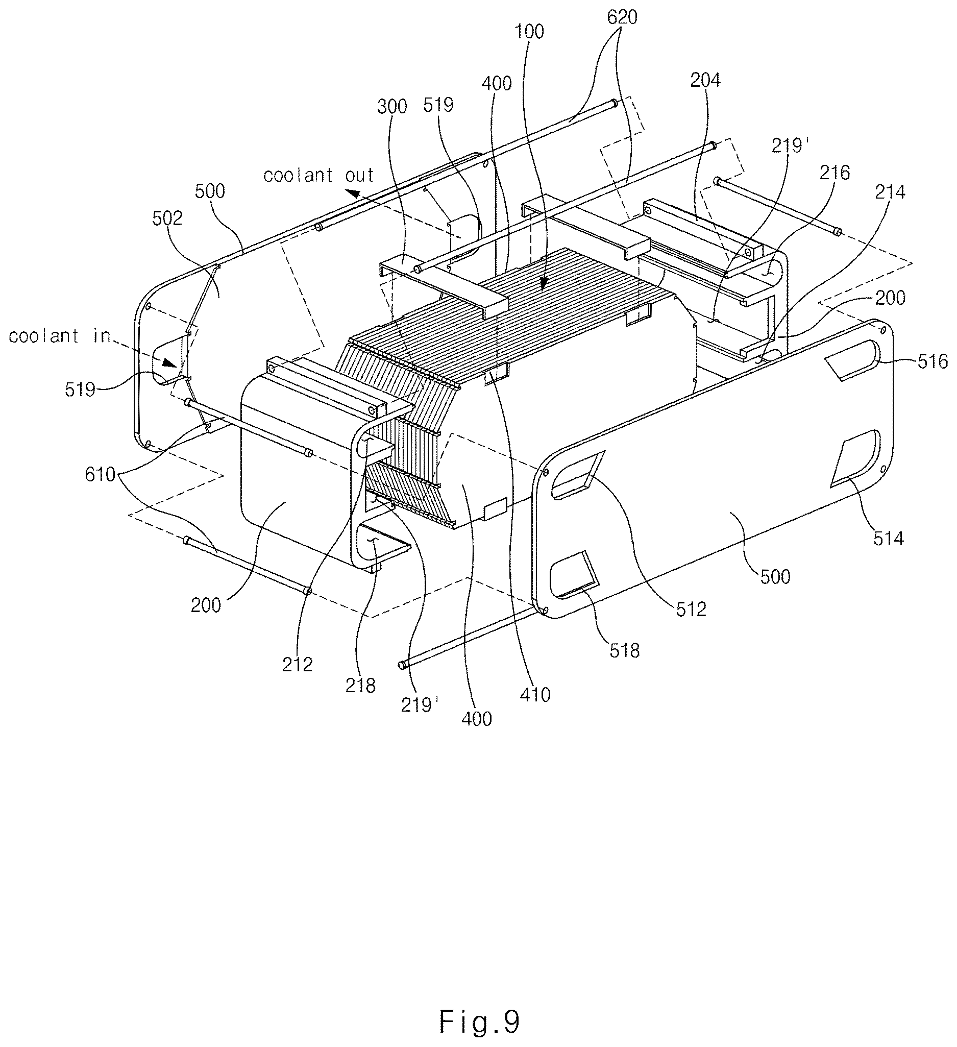 Patent US12620612 Figure 9 – Fuel cell stack