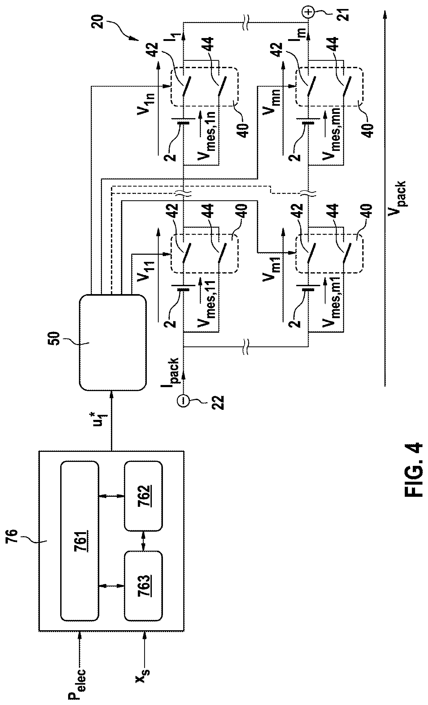 Patent US12620636 Figure 4 – Method for monitoring and controlling a battery pack, system for monitoring and controlling a battery pack, battery management system