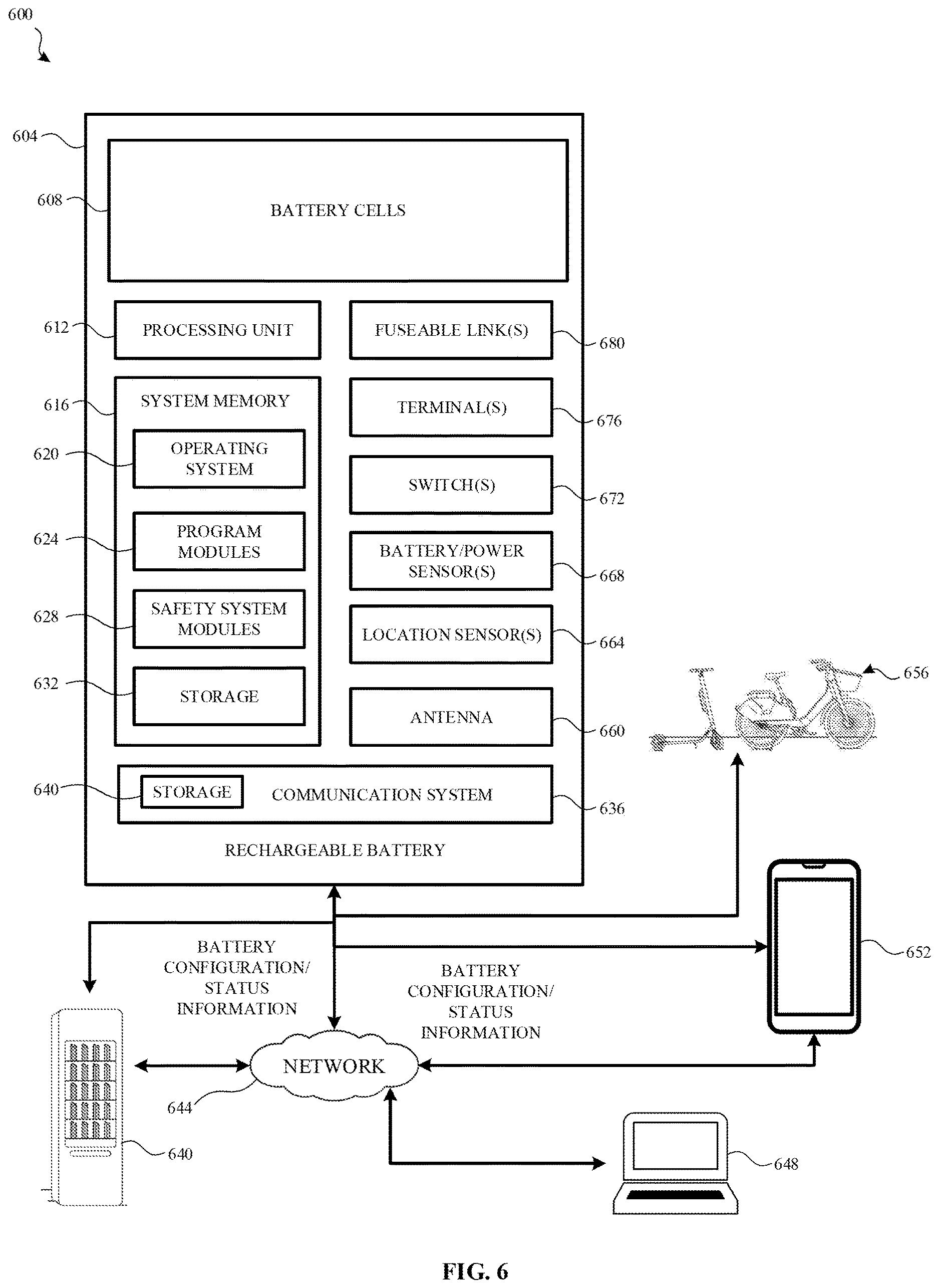 Patent US12620638 Figure 7 – Safety mechanisms for a rechargeable battery