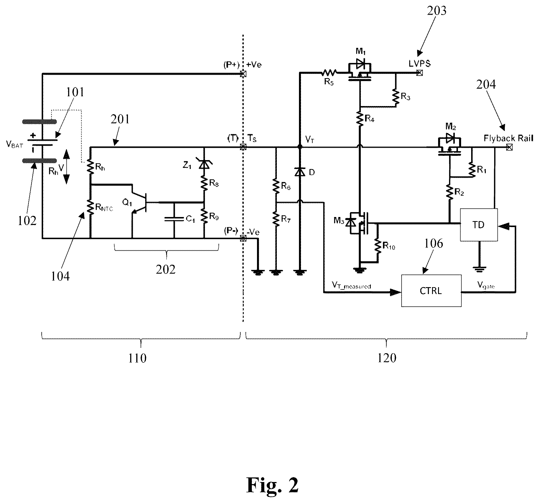 Patent US12620645 Figure 2 – Emergency lighting driver and operation method thereof