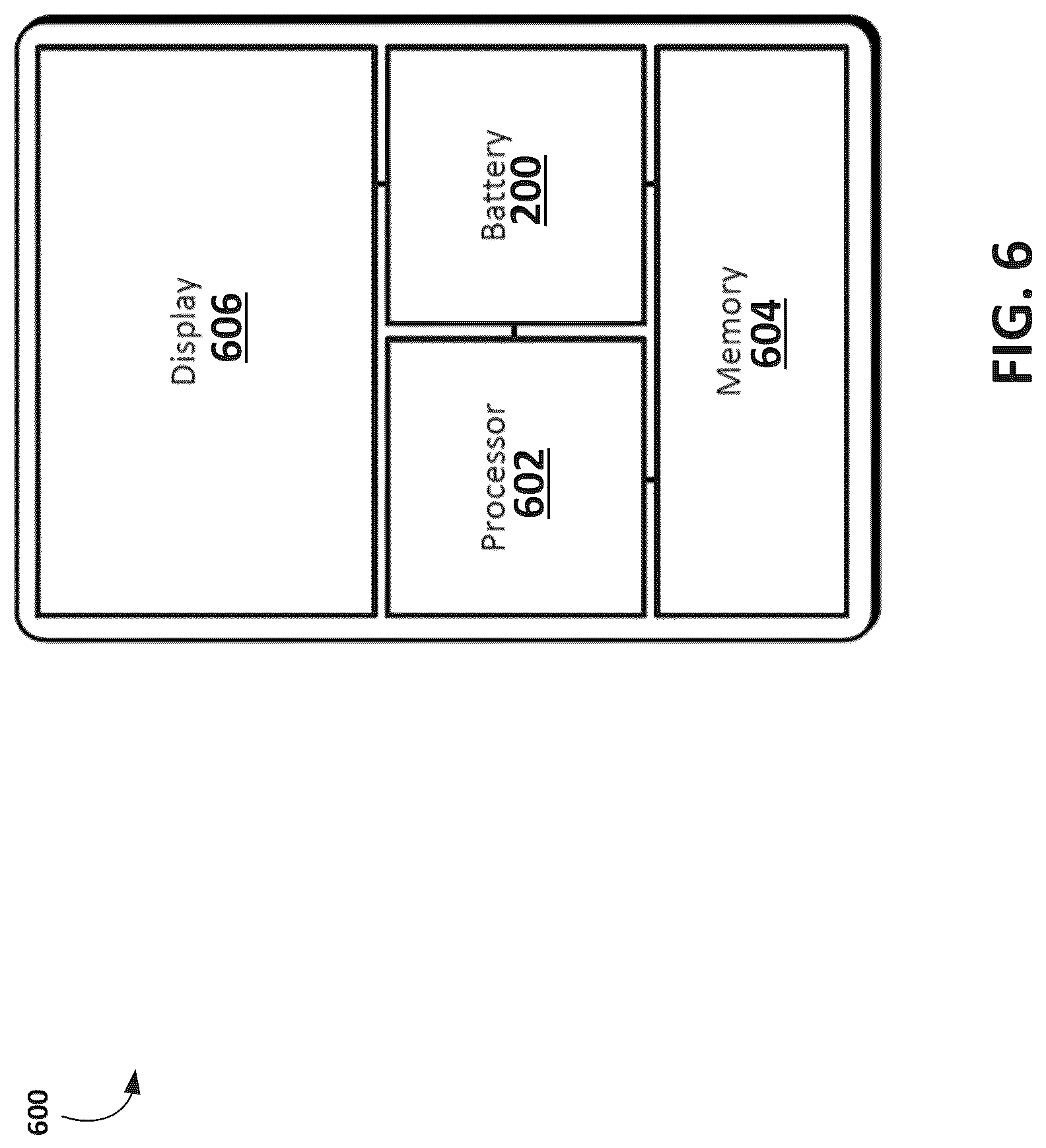 Patent US12620656 Figure 6 – Liquid resistant battery pack