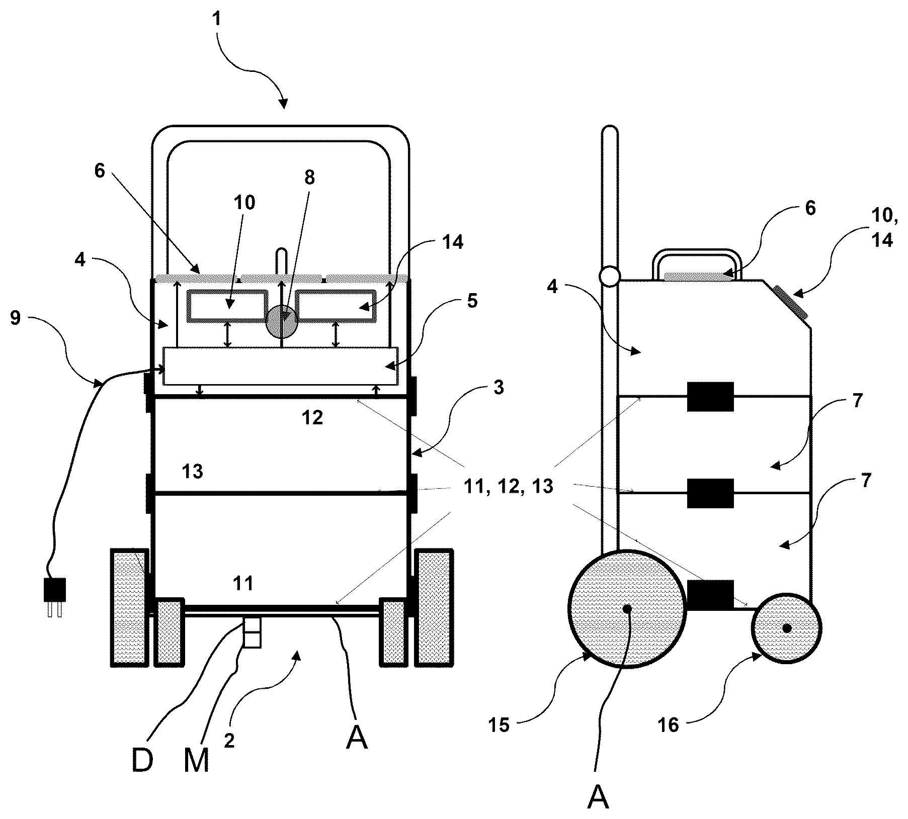 Patent US12620659 Figure 1 – Mobile energy store and method for operating a mobile energy store