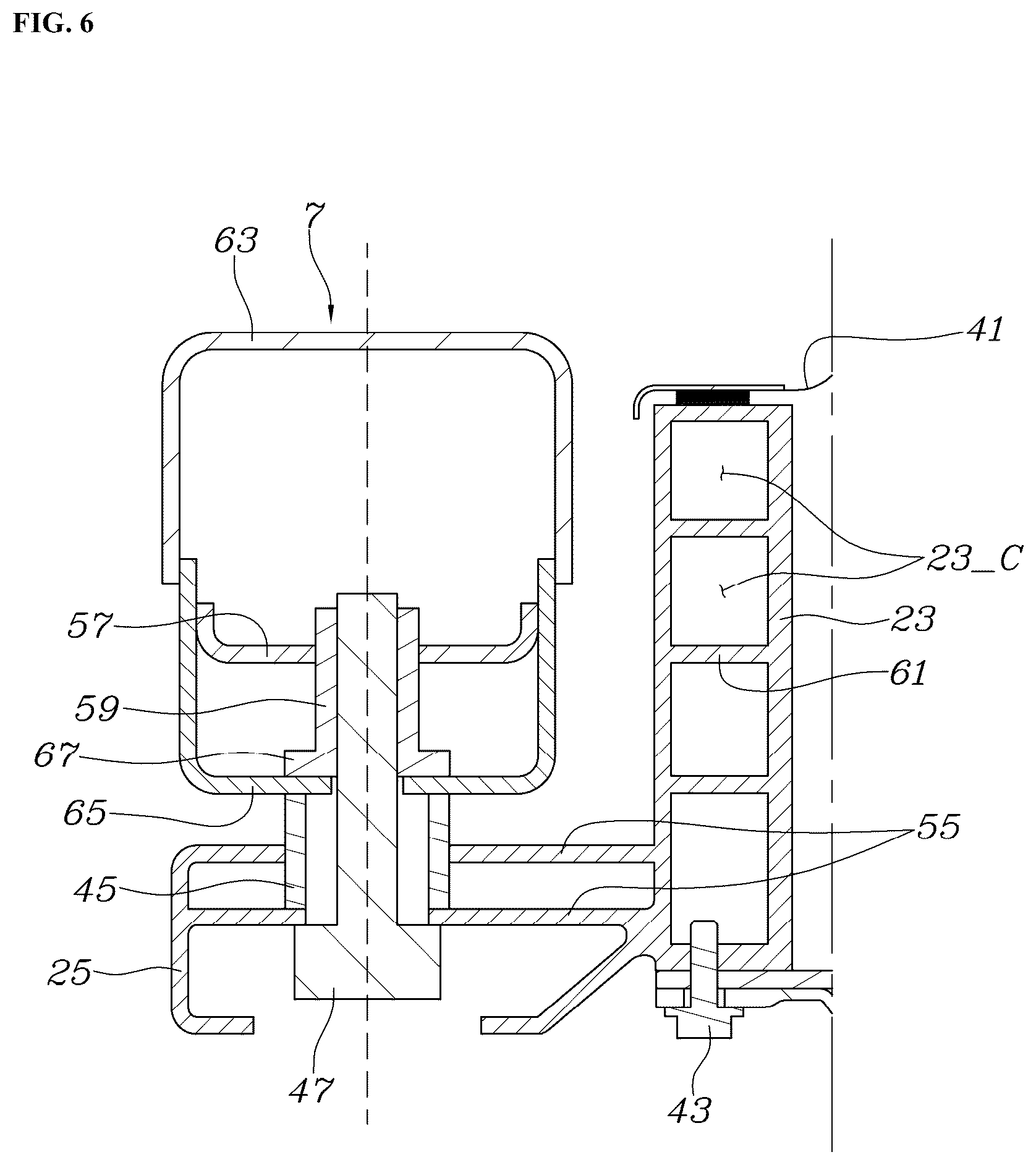 Patent US12620663 Figure 6 – Battery pack mounting structure for vehicle