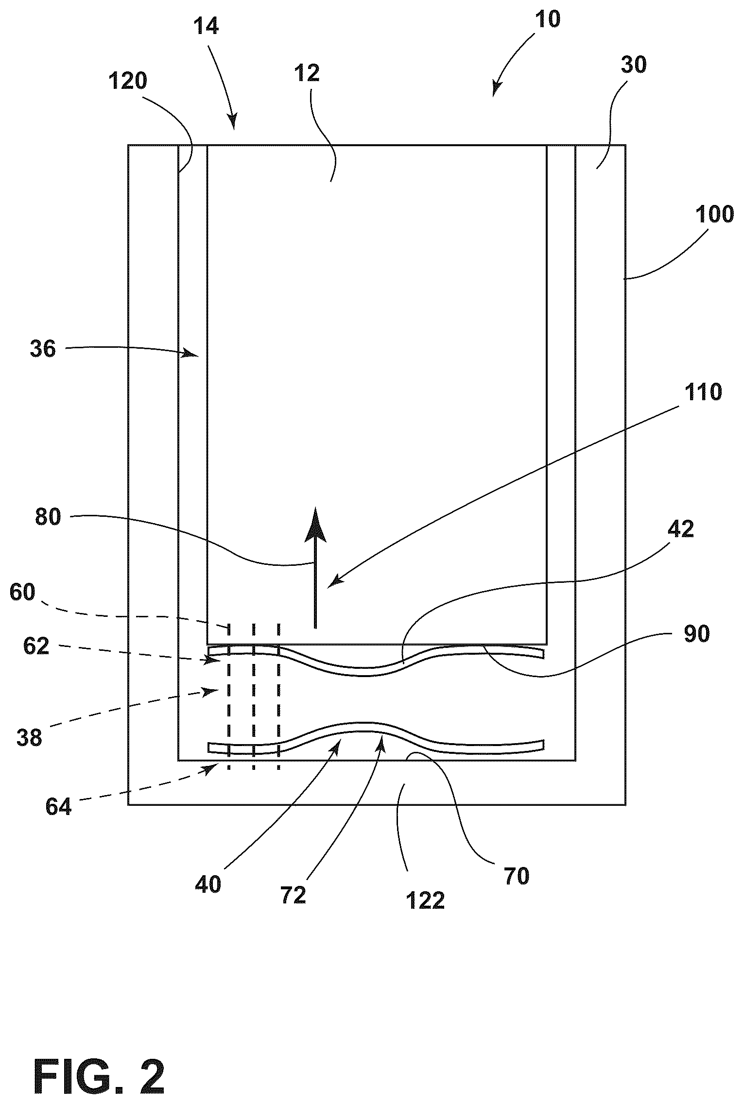 Patent US12620664 Figure 2 – Battery terminal force reduction feature for battery operated cordless appliance